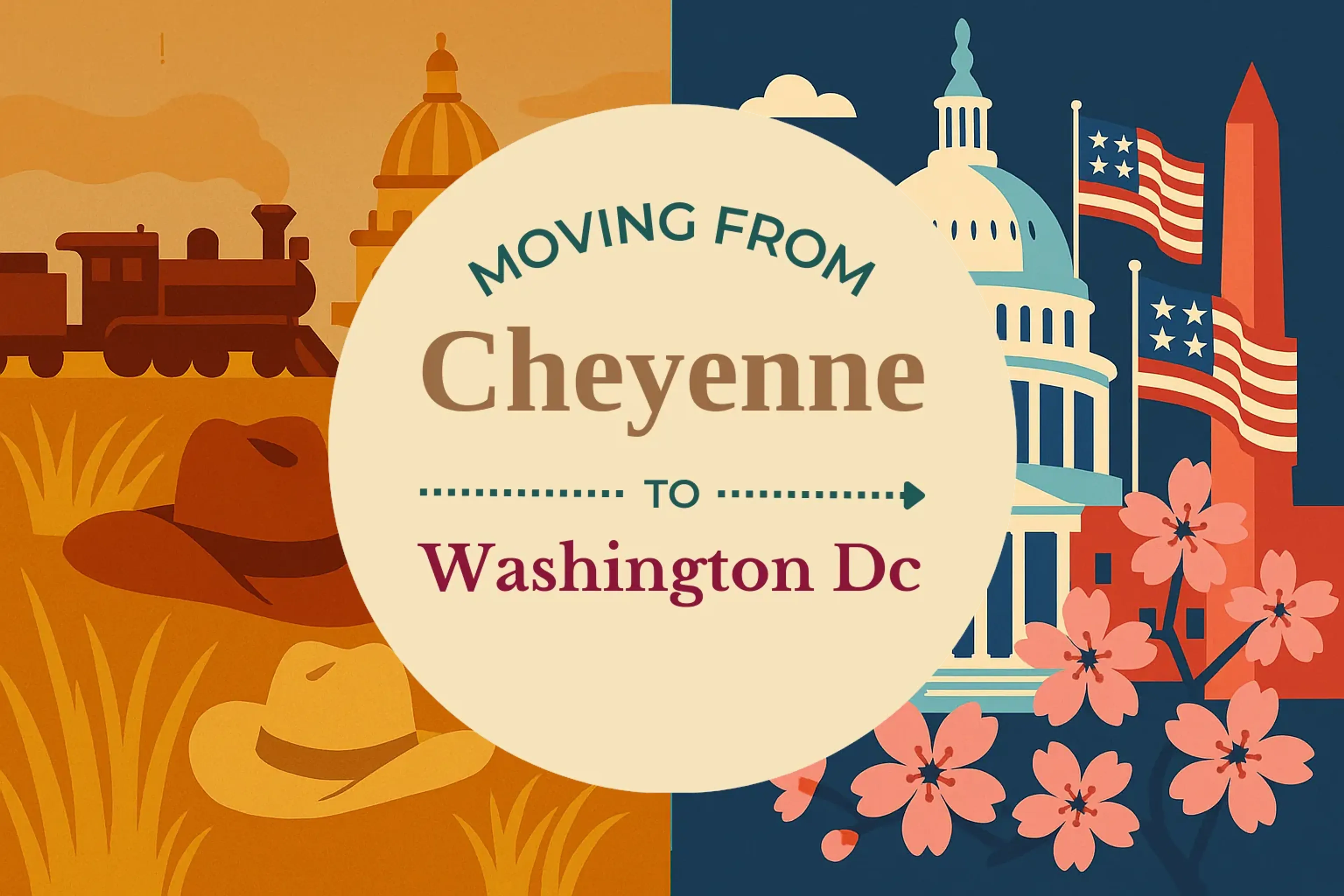 Side-by-side comparison of Cheyenne to Washington DC moving companies