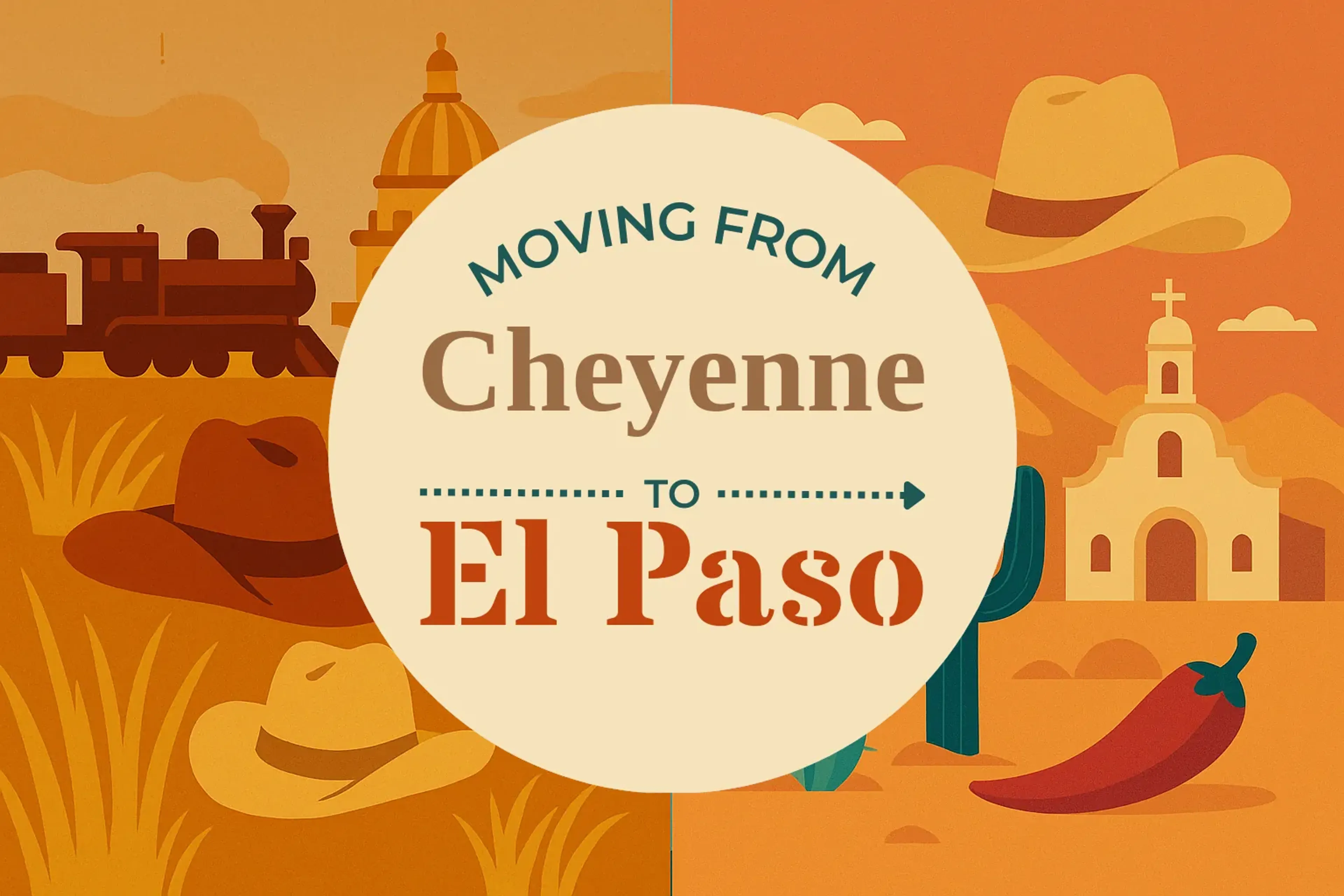 Side-by-side comparison of Cheyenne to El Paso moving companies