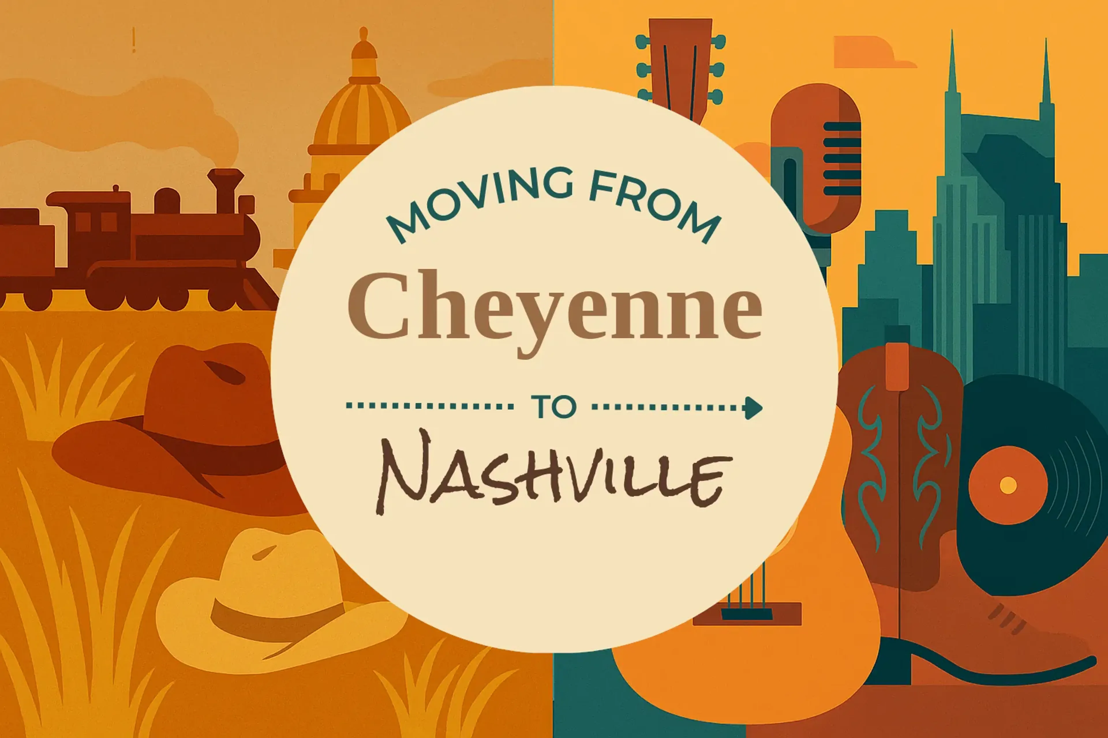 Side-by-side comparison of Cheyenne to Nashville moving companies