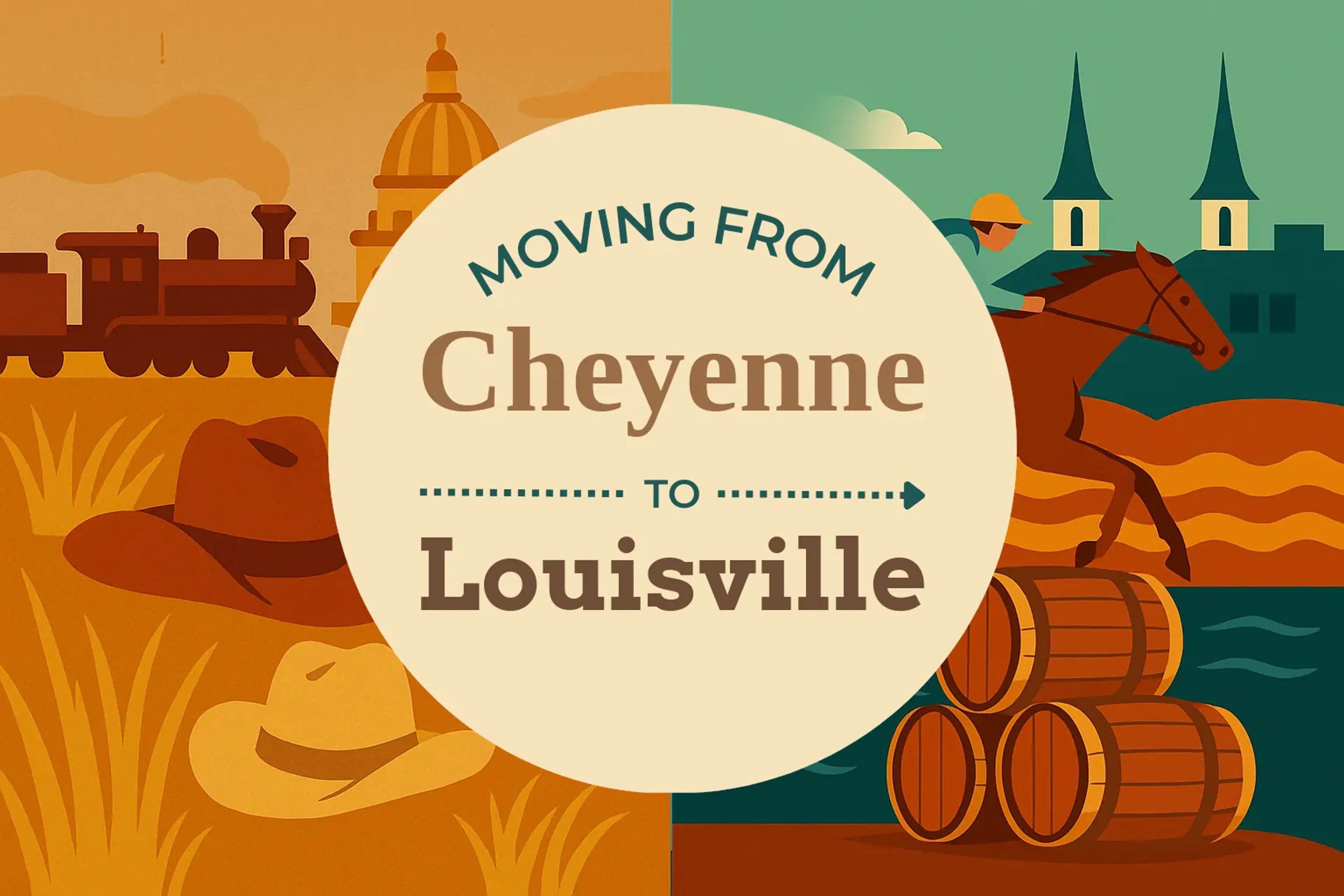 Side-by-side comparison of Cheyenne to Louisville moving companies