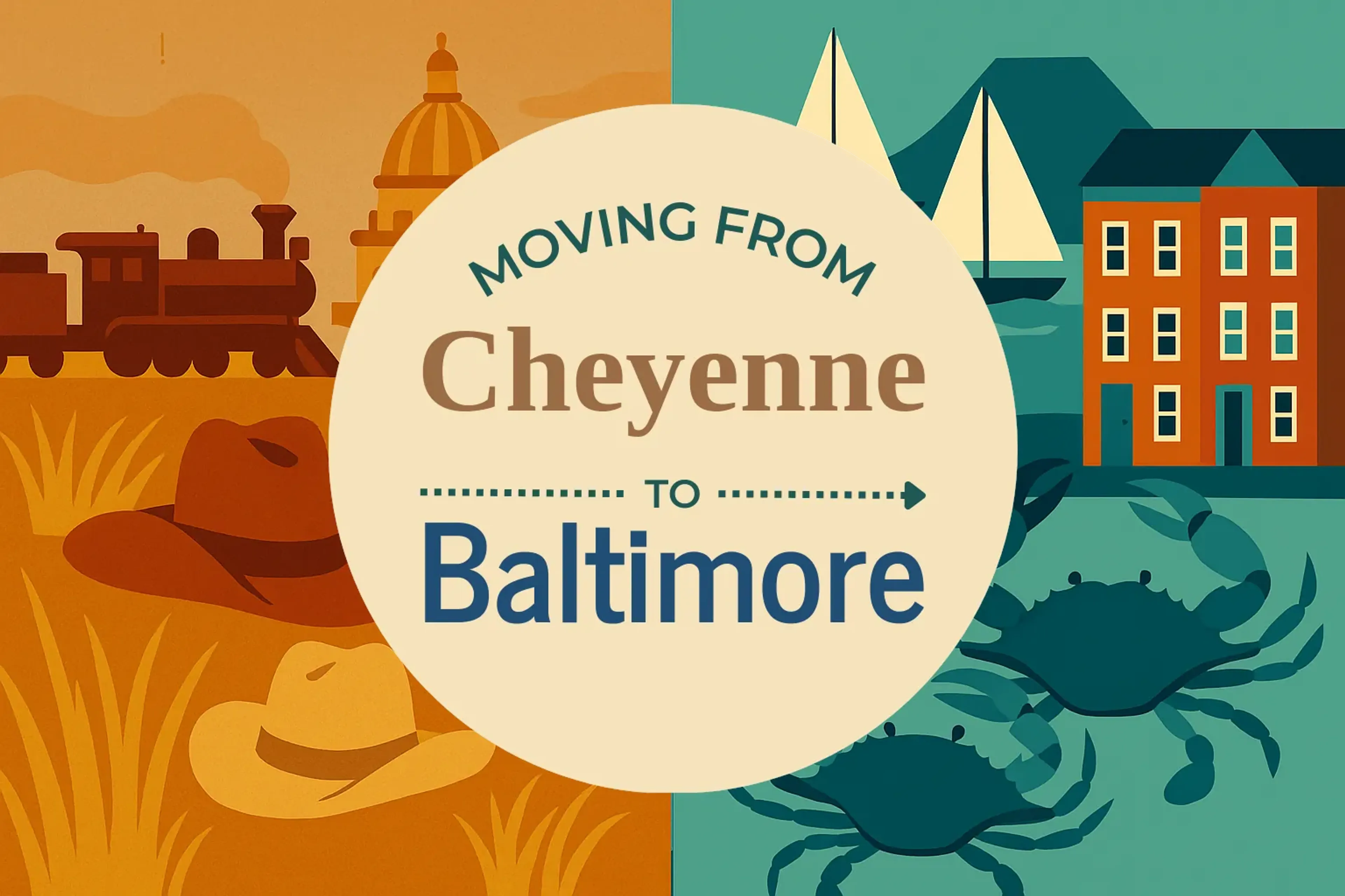 Side-by-side comparison of Cheyenne to Baltimore moving companies