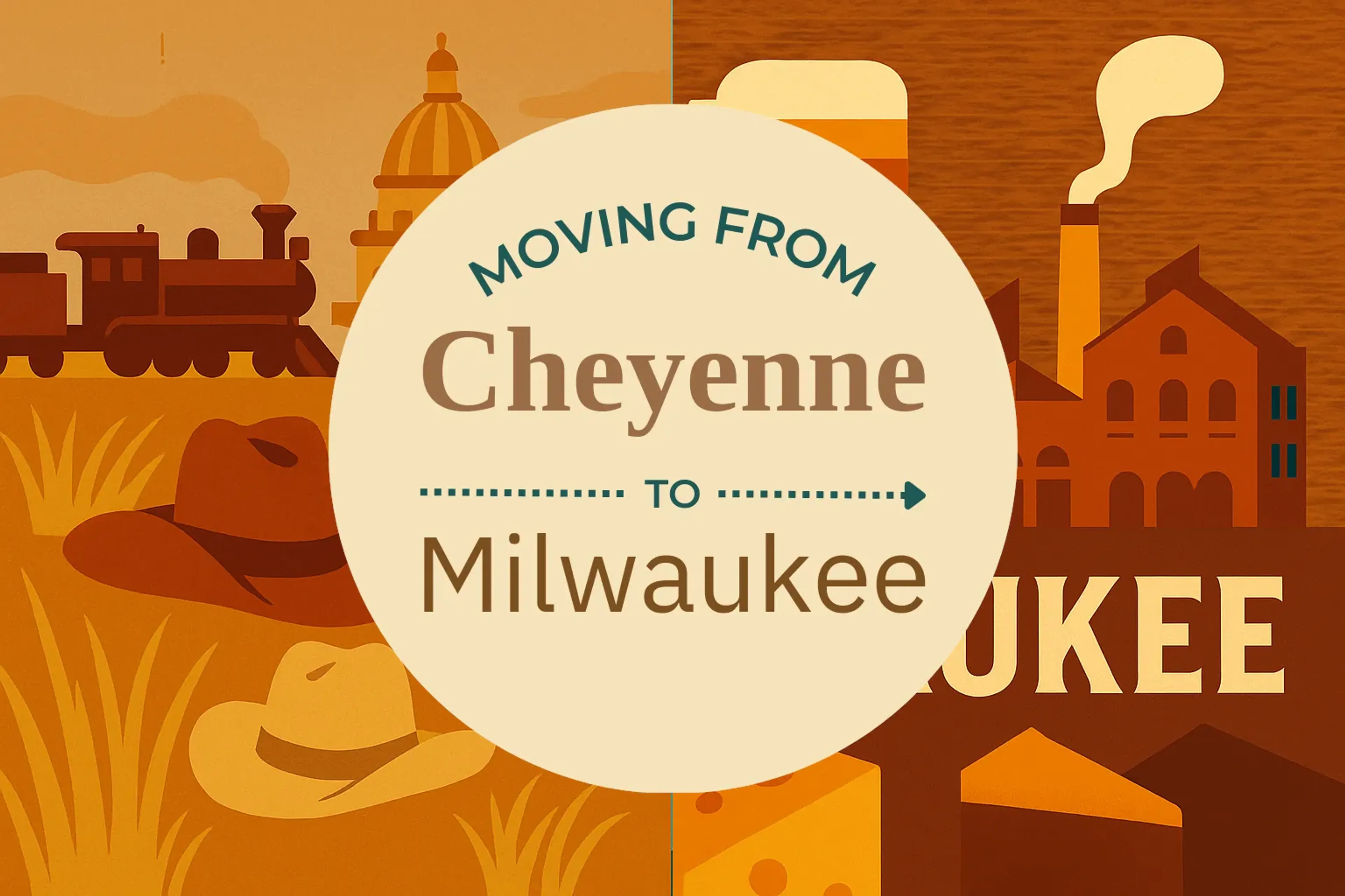 Side-by-side comparison of Cheyenne to Milwaukee moving companies