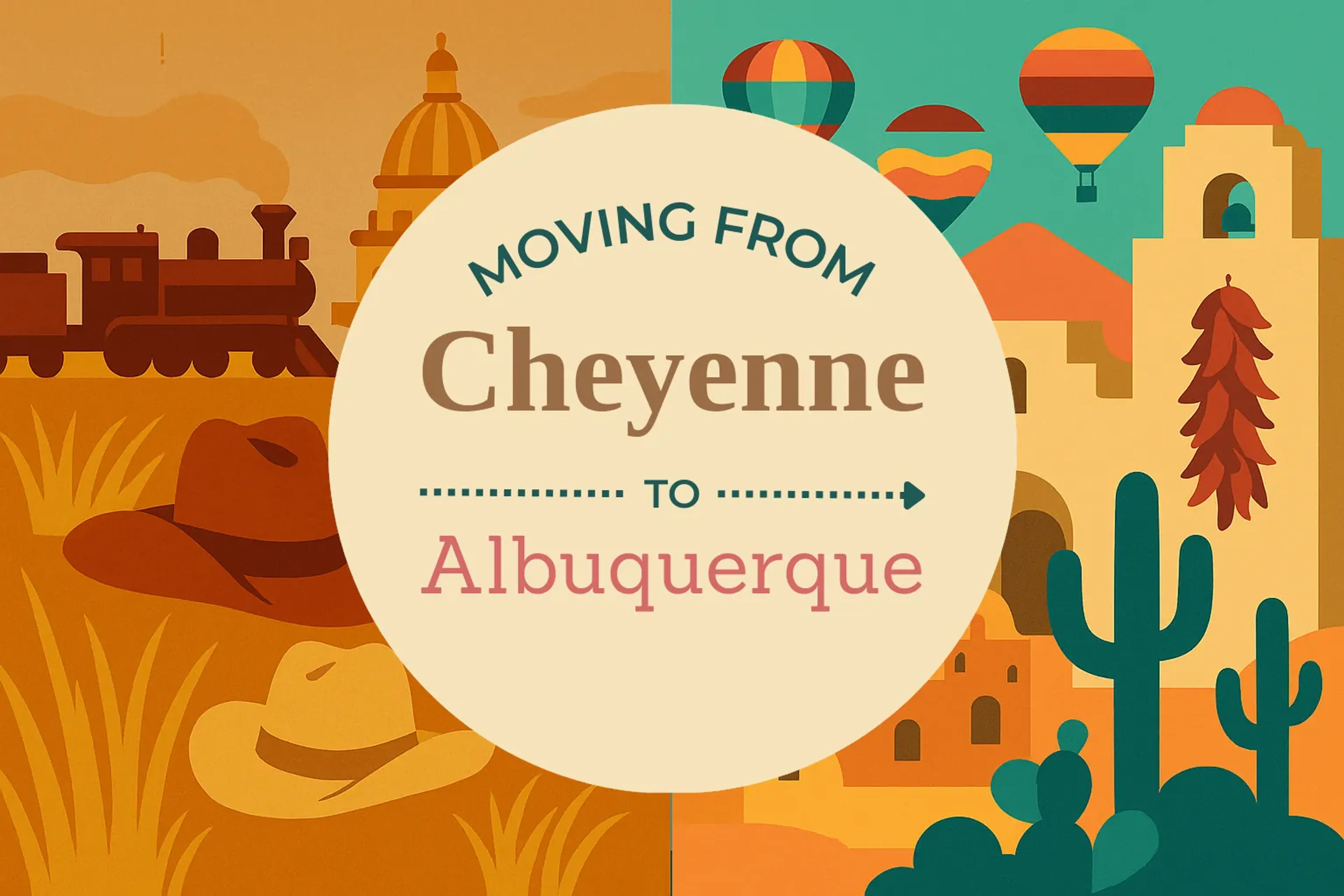 Side-by-side comparison of Cheyenne to Albuquerque moving companies