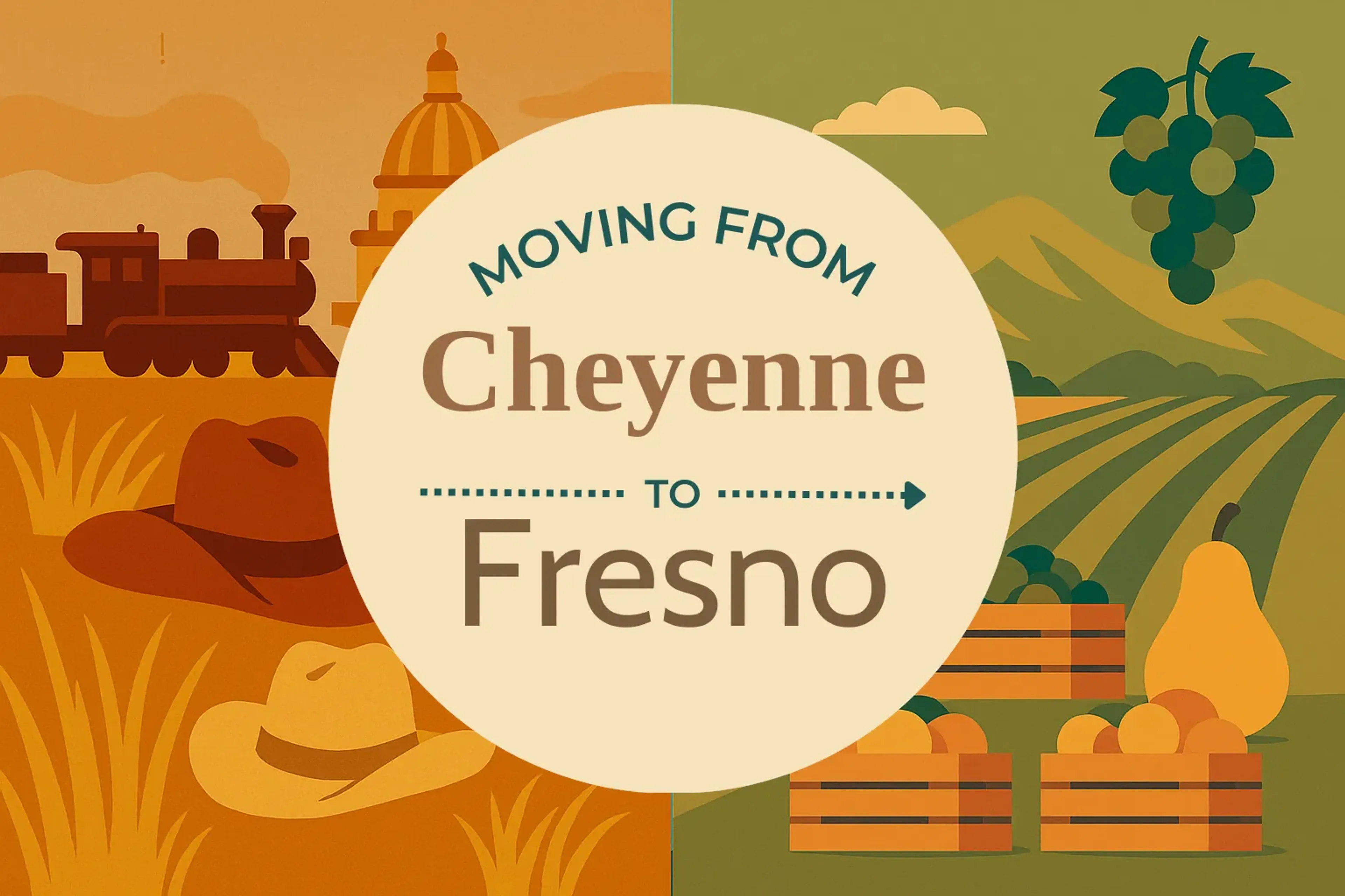Side-by-side comparison of Cheyenne to Fresno moving companies