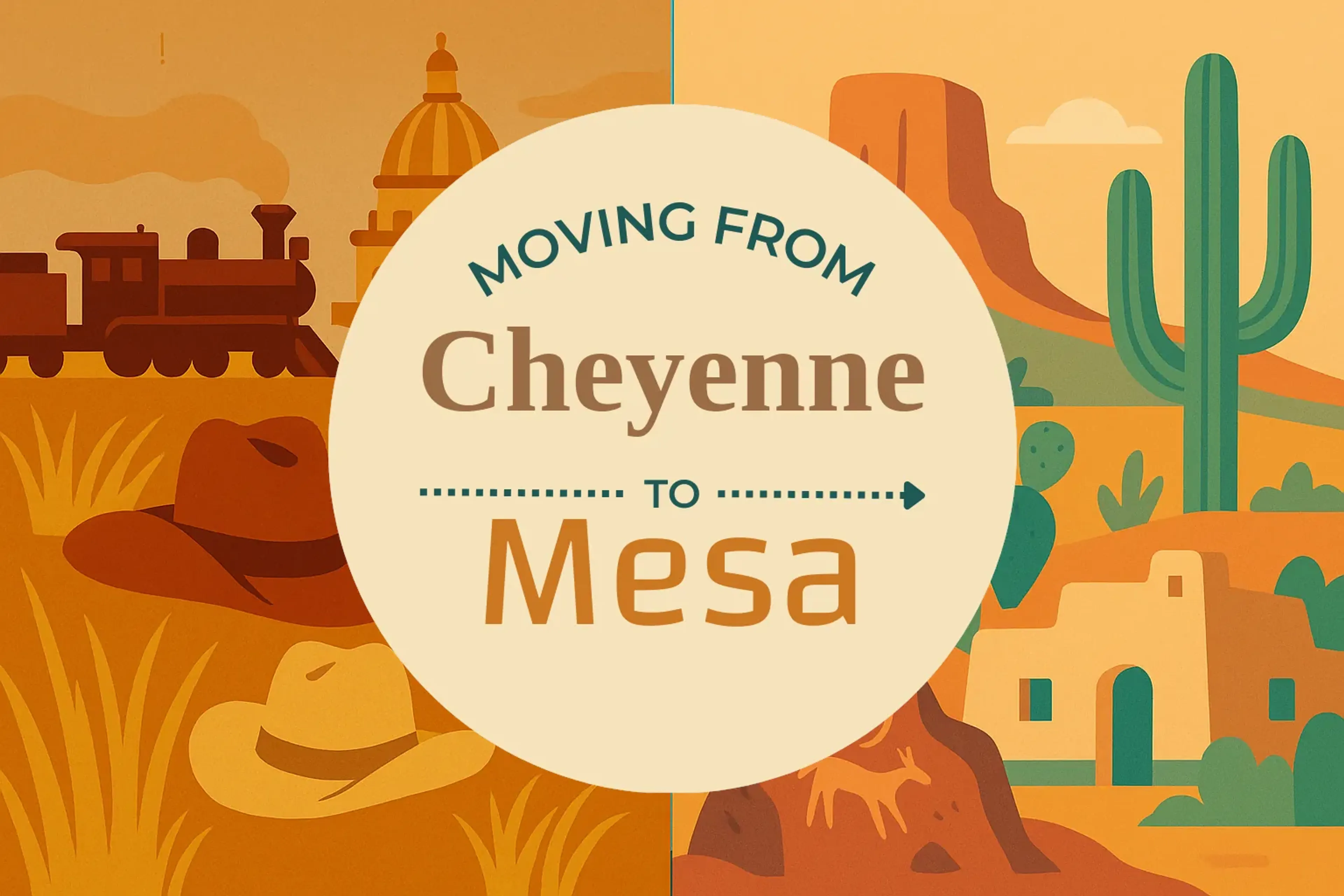 Side-by-side comparison of Cheyenne to Mesa moving companies