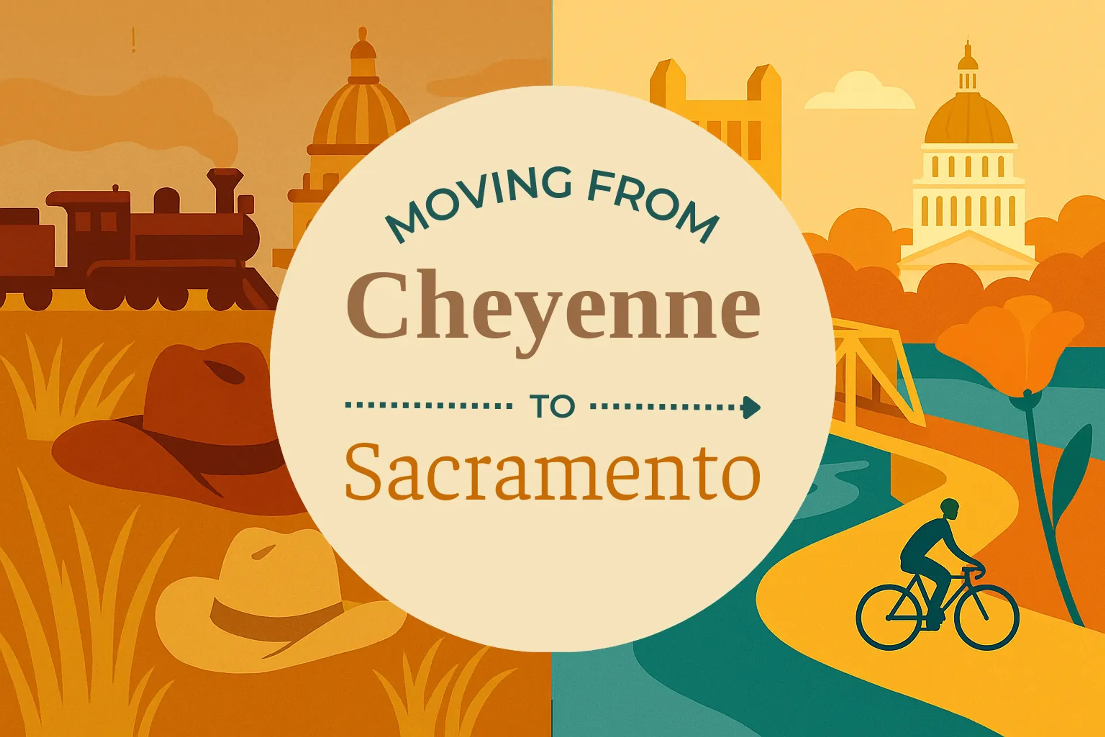 Side-by-side comparison of Cheyenne to Sacramento moving companies