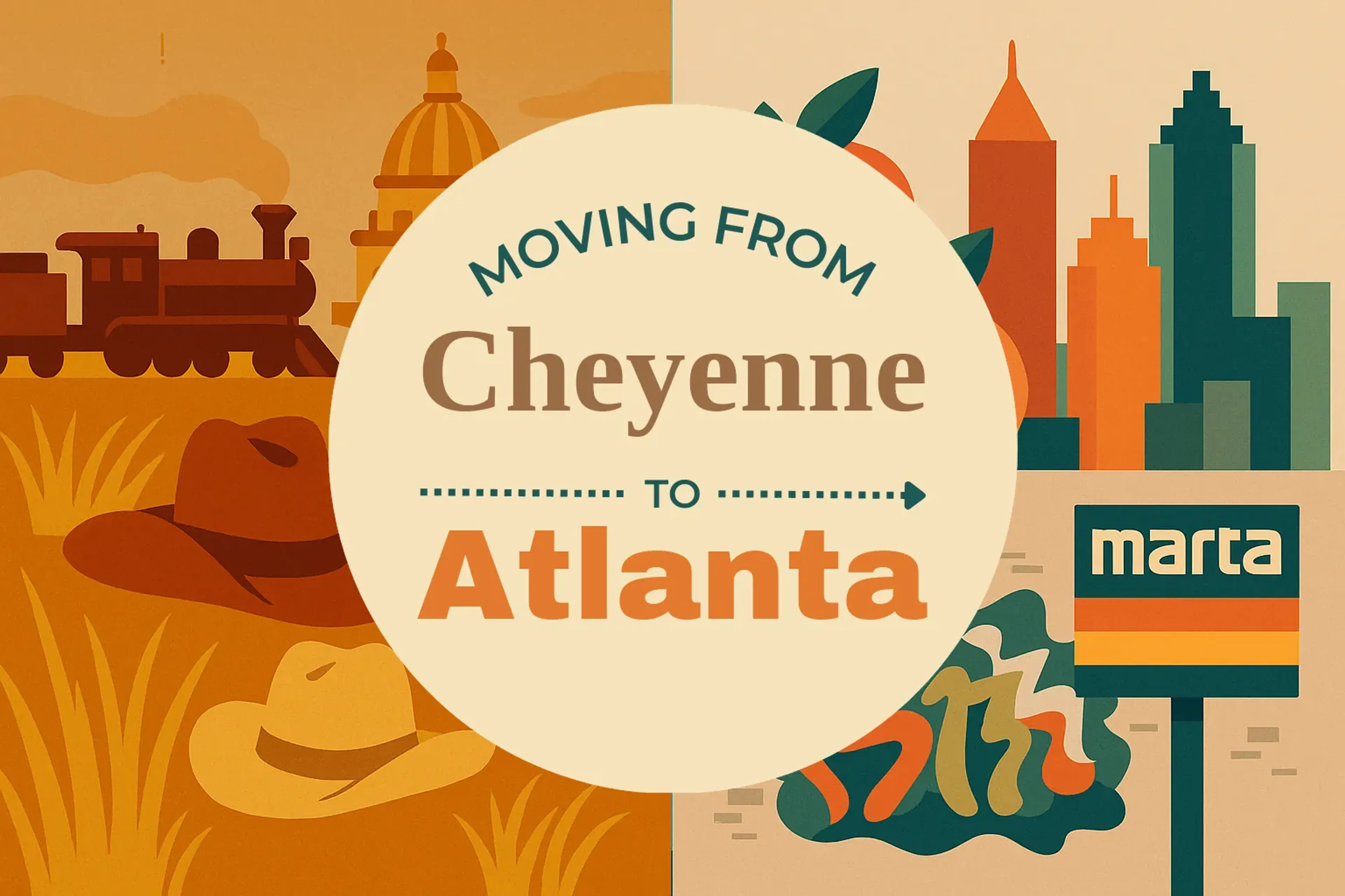 Side-by-side comparison of Cheyenne to Atlanta moving companies