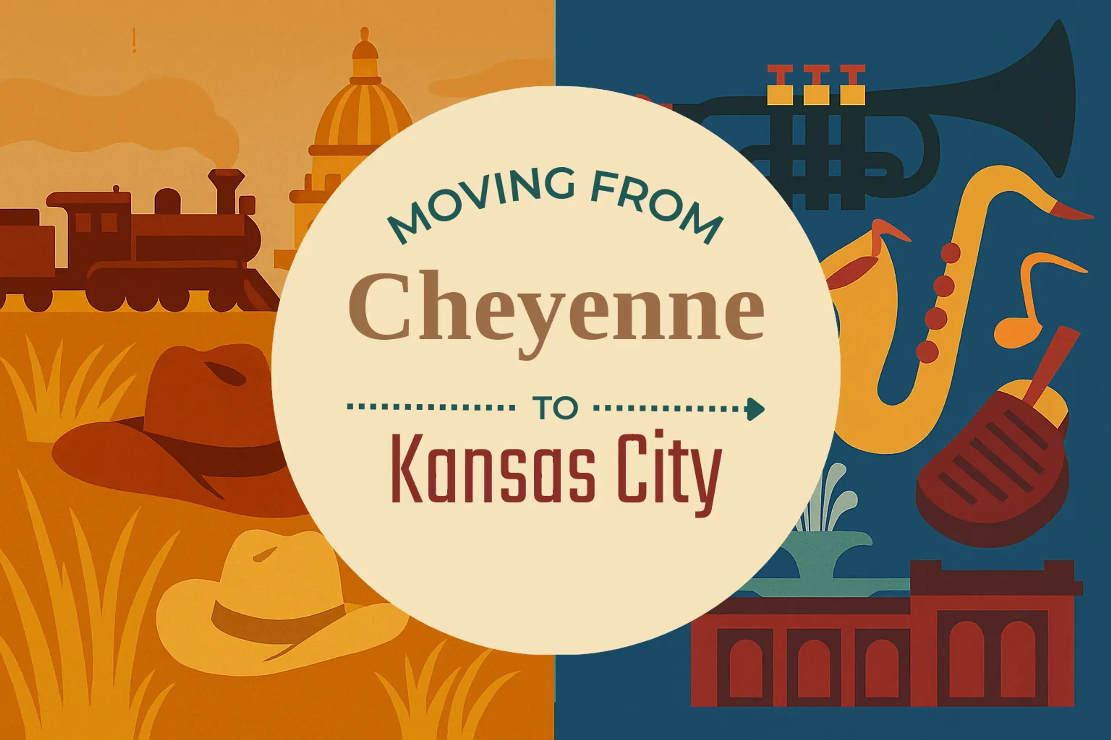 Side-by-side comparison of Cheyenne to Kansas City moving companies