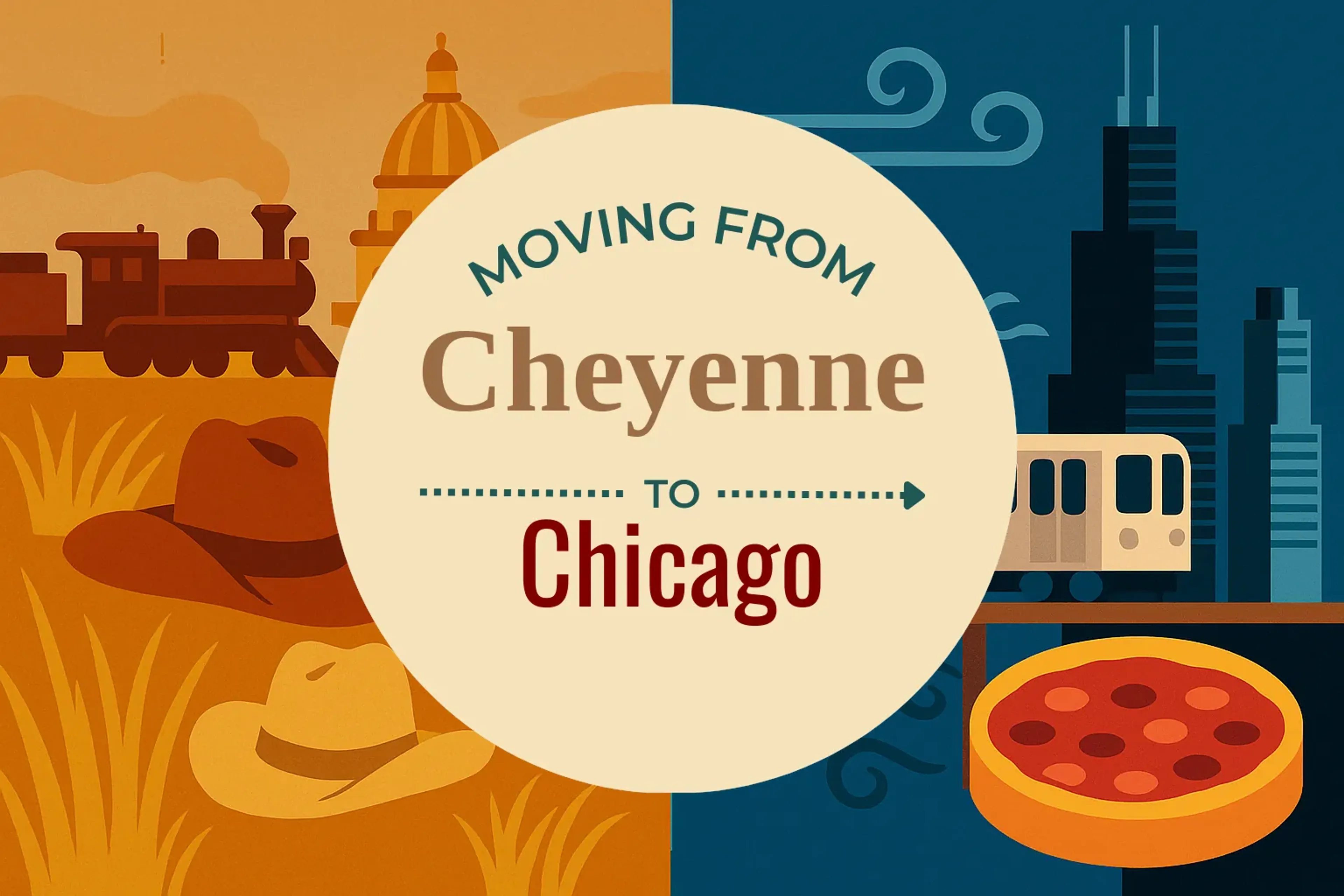 Side-by-side comparison of Cheyenne to Chicago moving companies