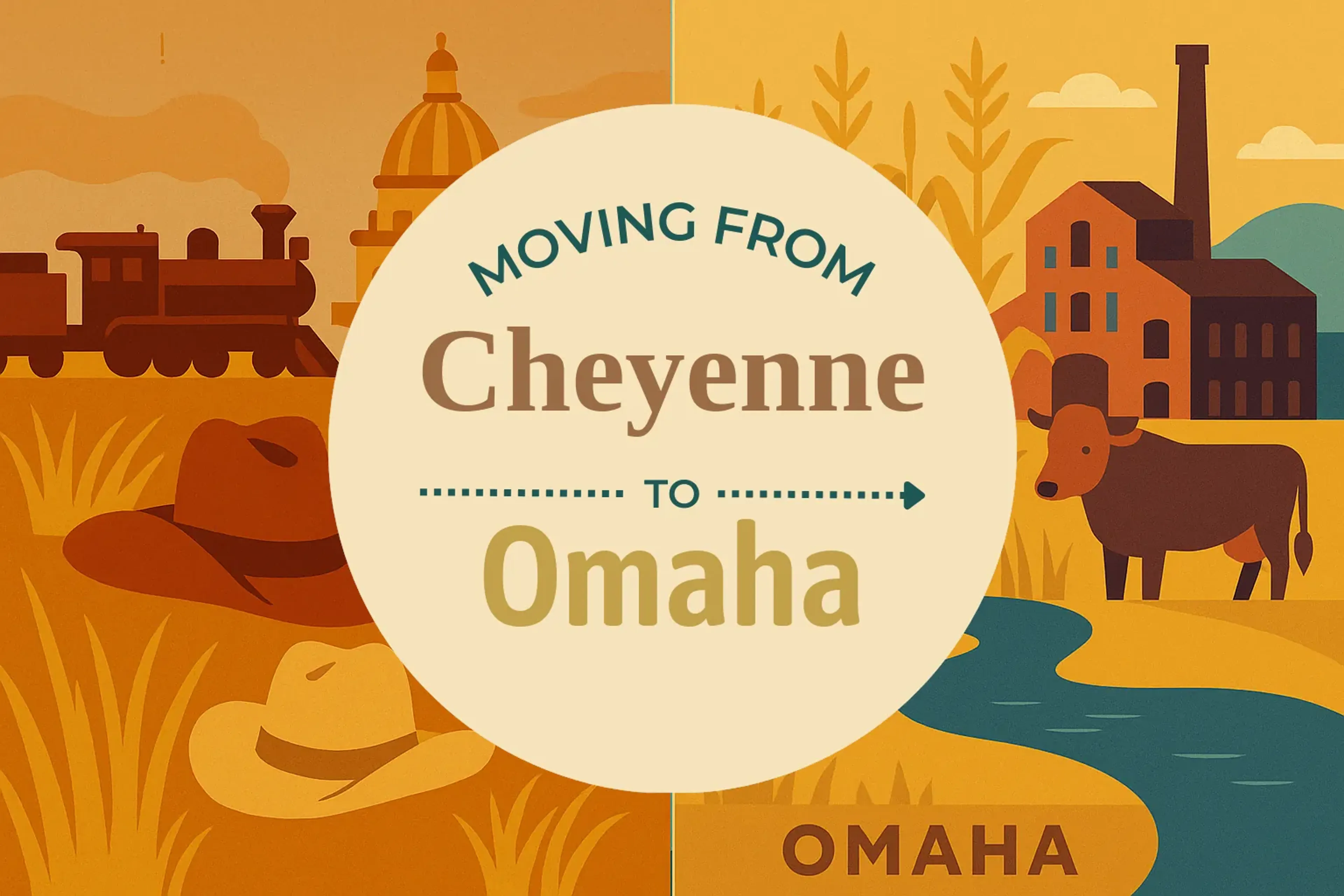 Side-by-side comparison of Cheyenne to Omaha moving companies
