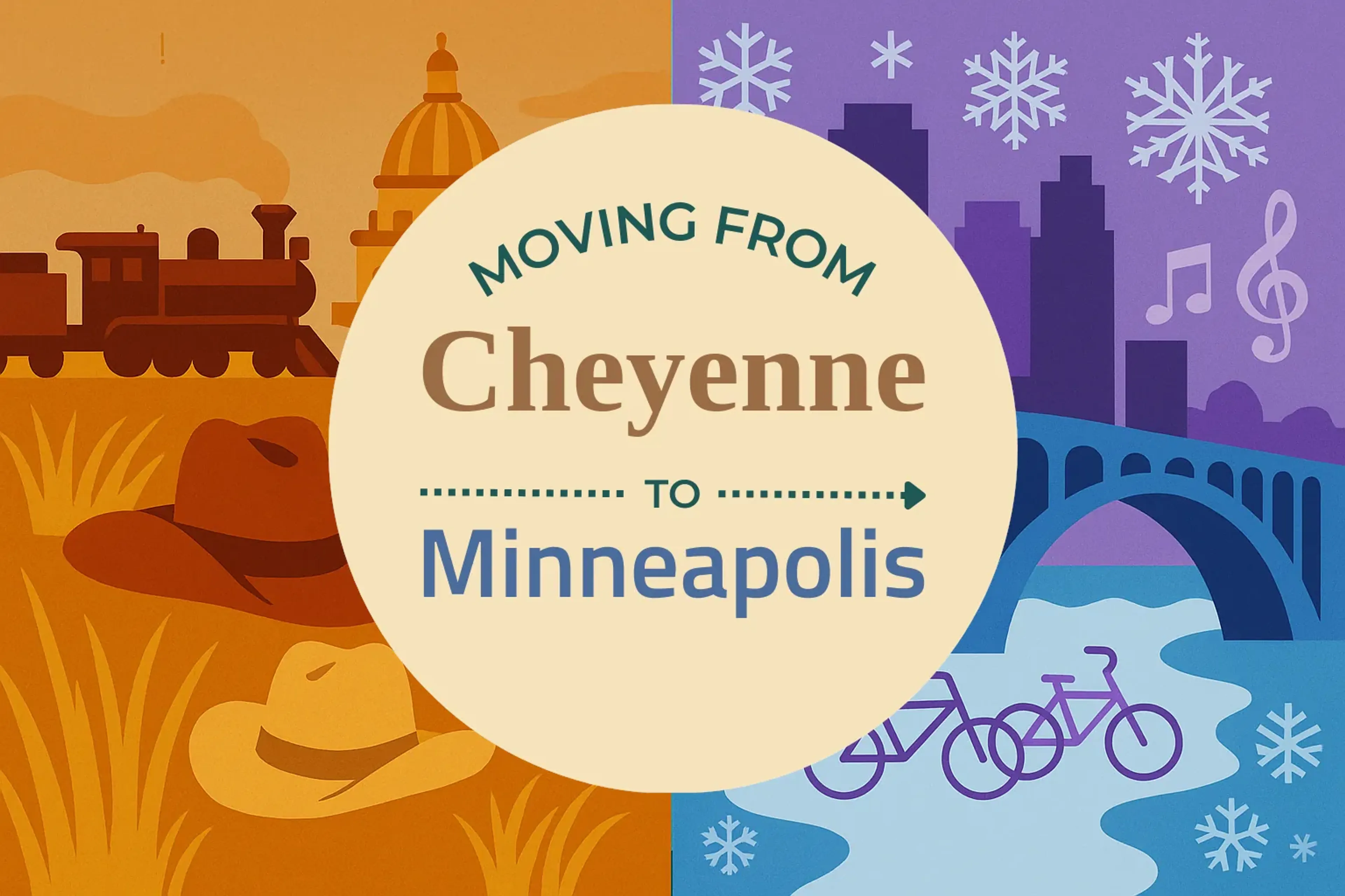 Side-by-side comparison of Cheyenne to Minneapolis moving companies