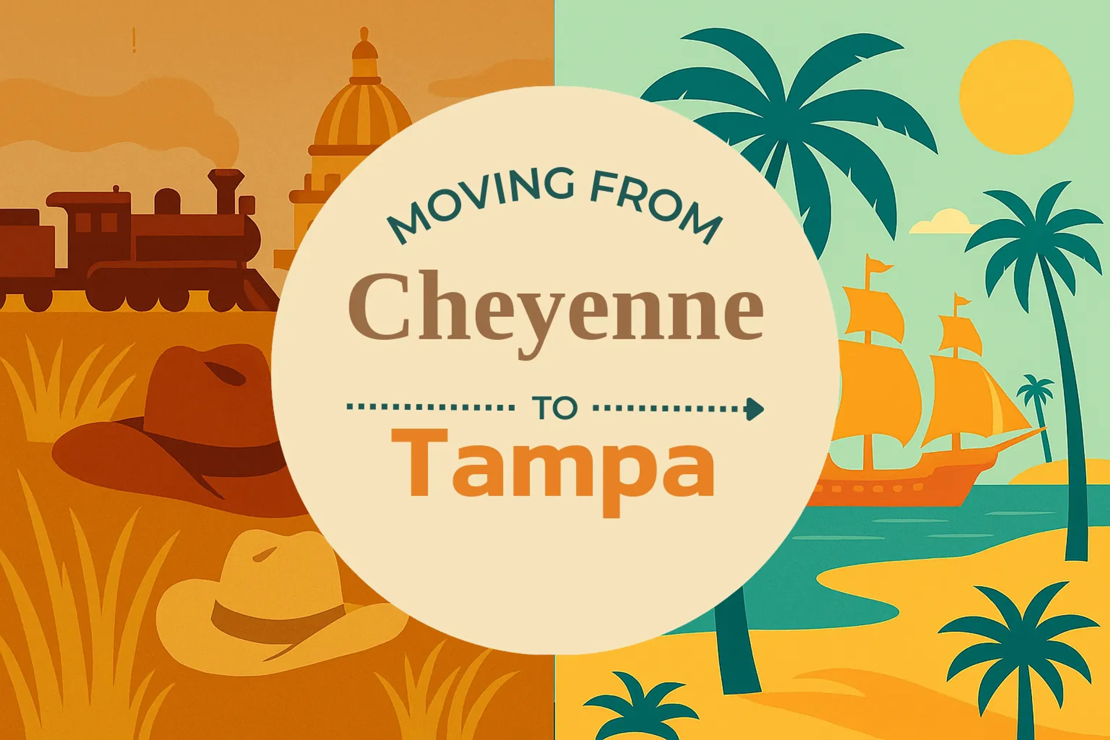 Side-by-side comparison of Cheyenne to Tampa moving companies