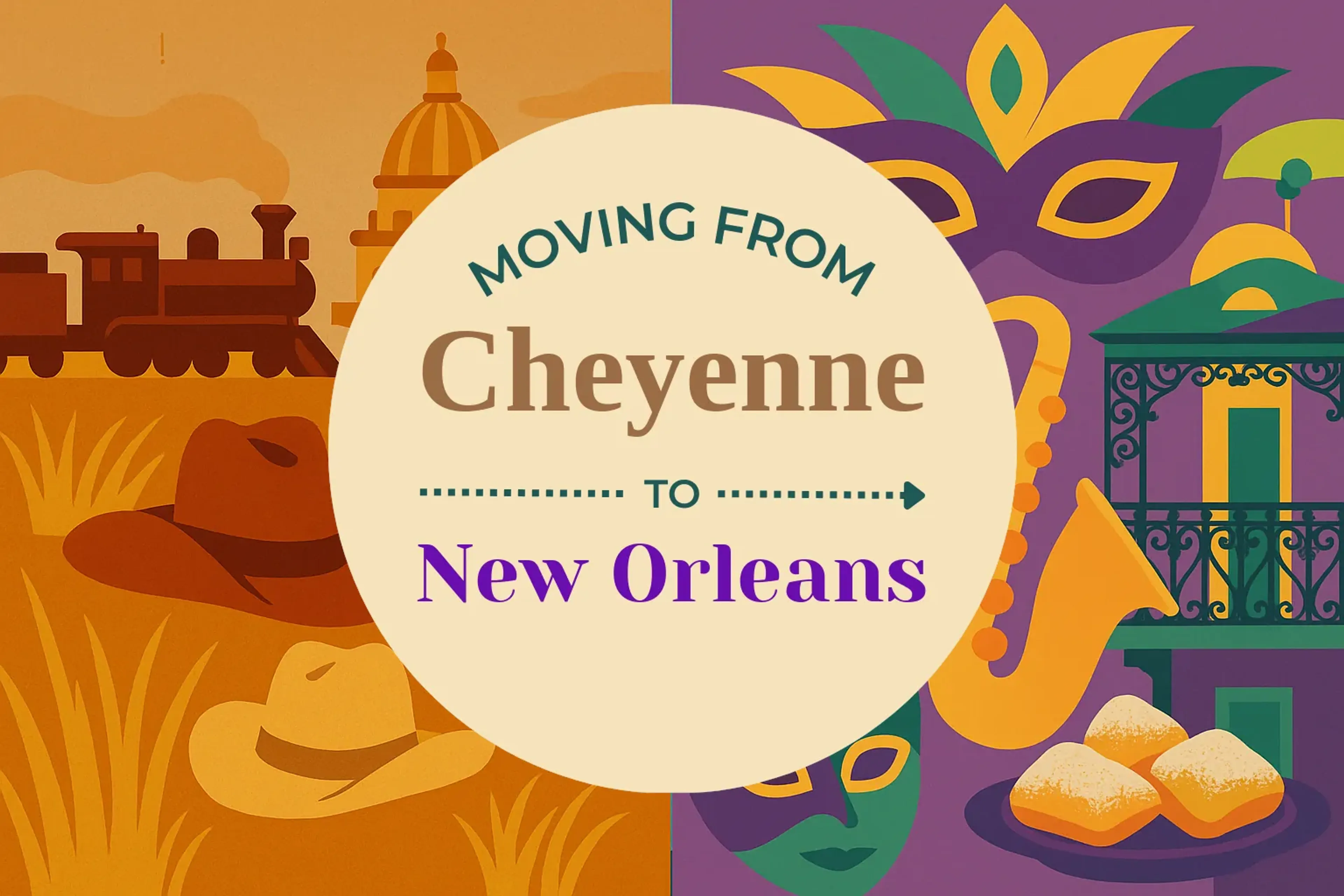 Side-by-side comparison of Cheyenne to New Orleans moving companies