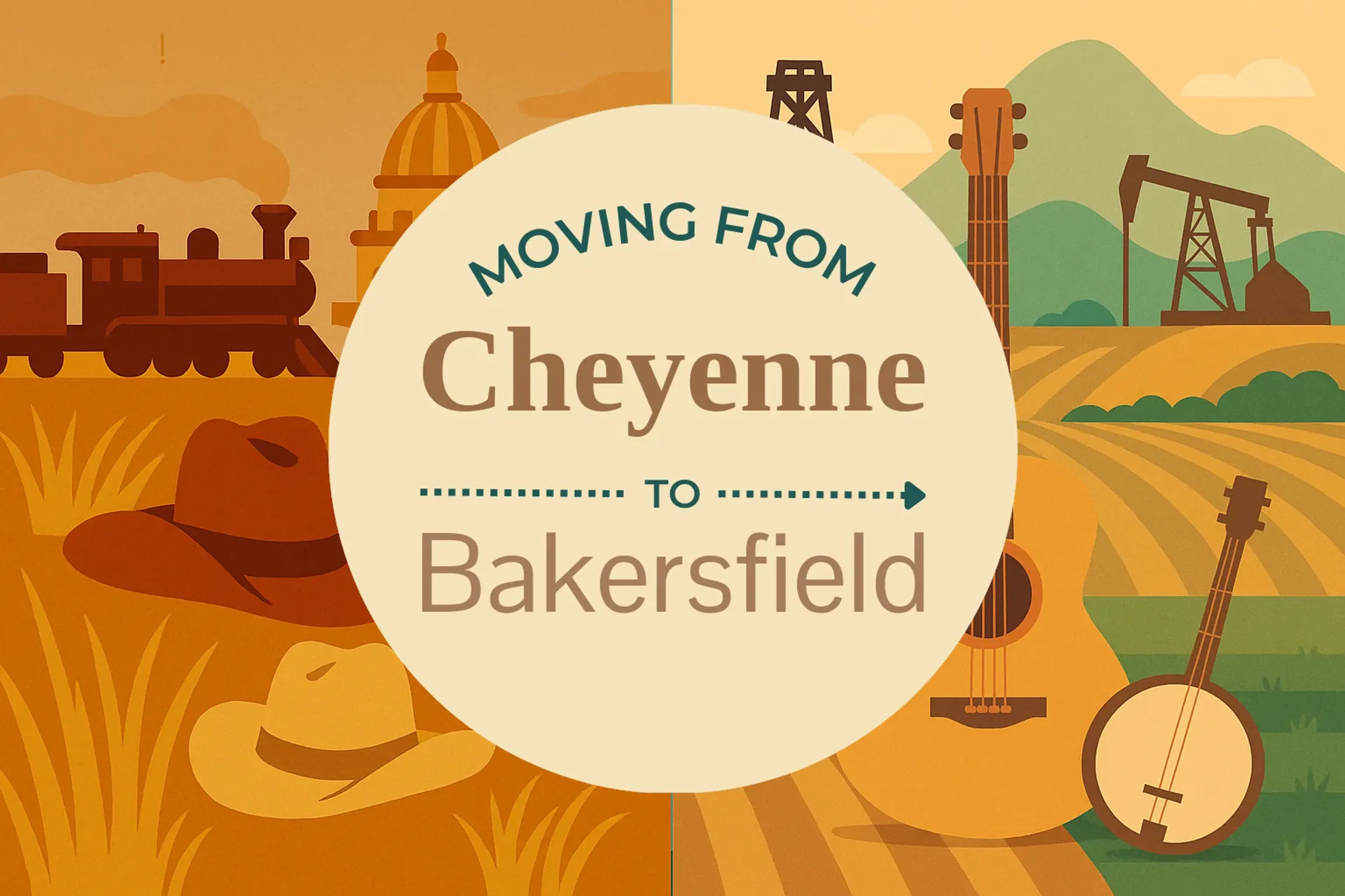 Side-by-side comparison of Cheyenne to Bakersfield moving companies