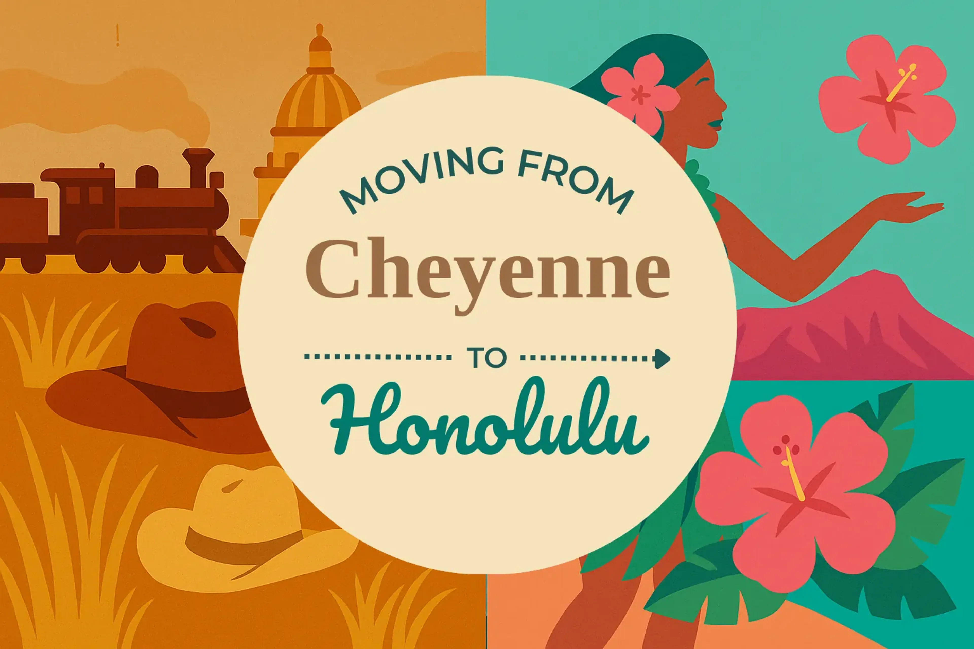 Side-by-side comparison of Cheyenne to Honolulu moving companies