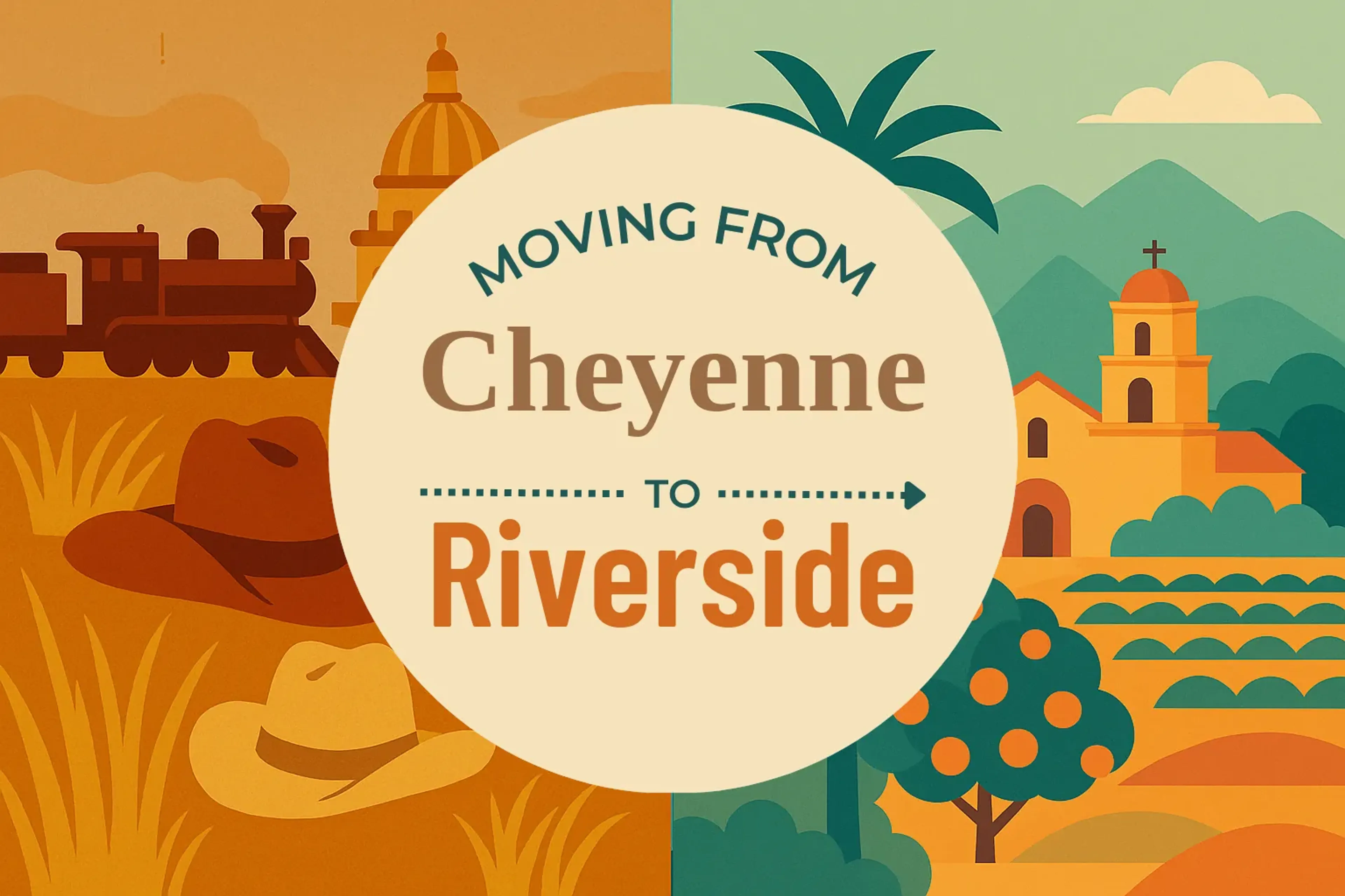 Side-by-side comparison of Cheyenne to Riverside moving companies