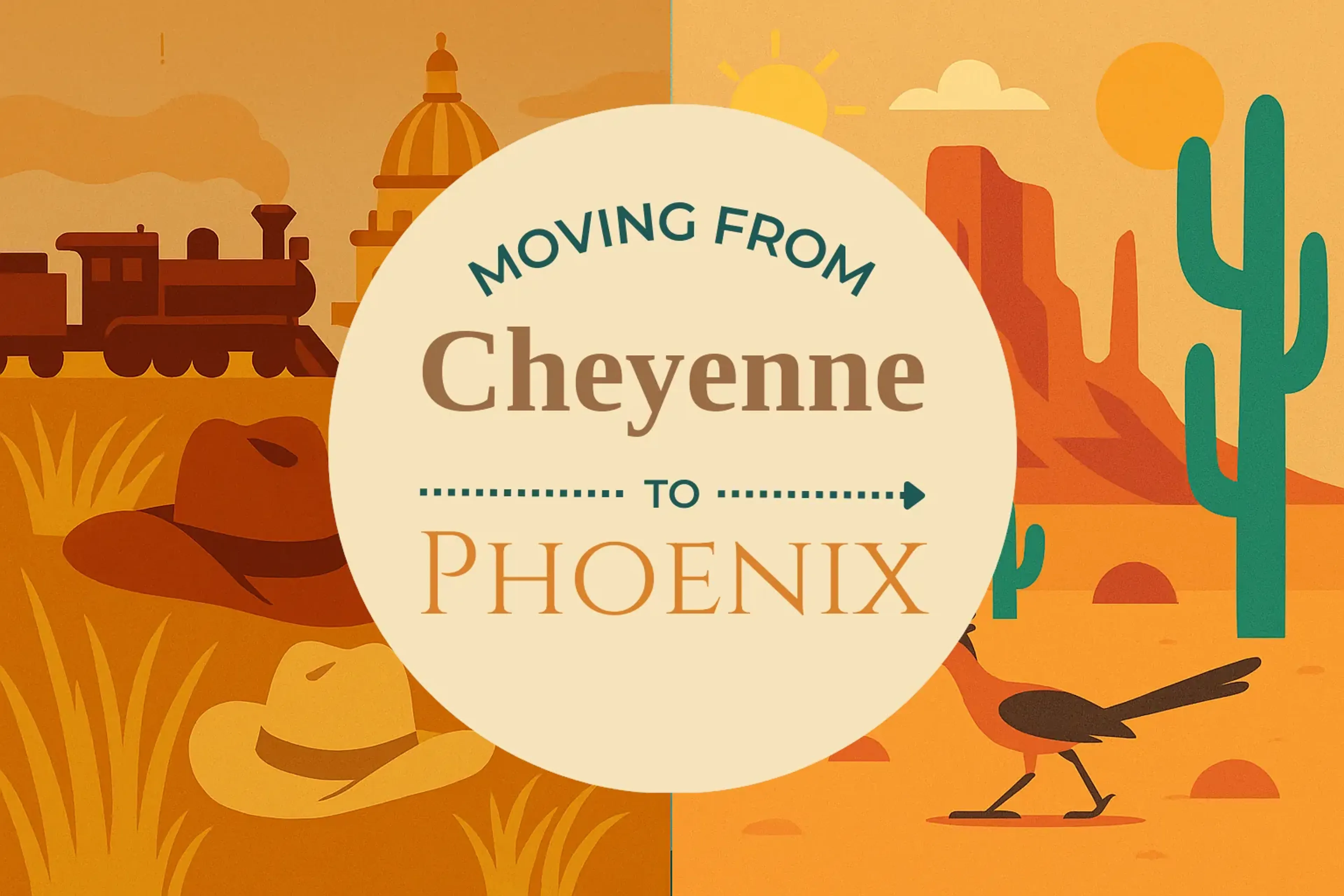 Side-by-side comparison of Cheyenne to Phoenix moving companies