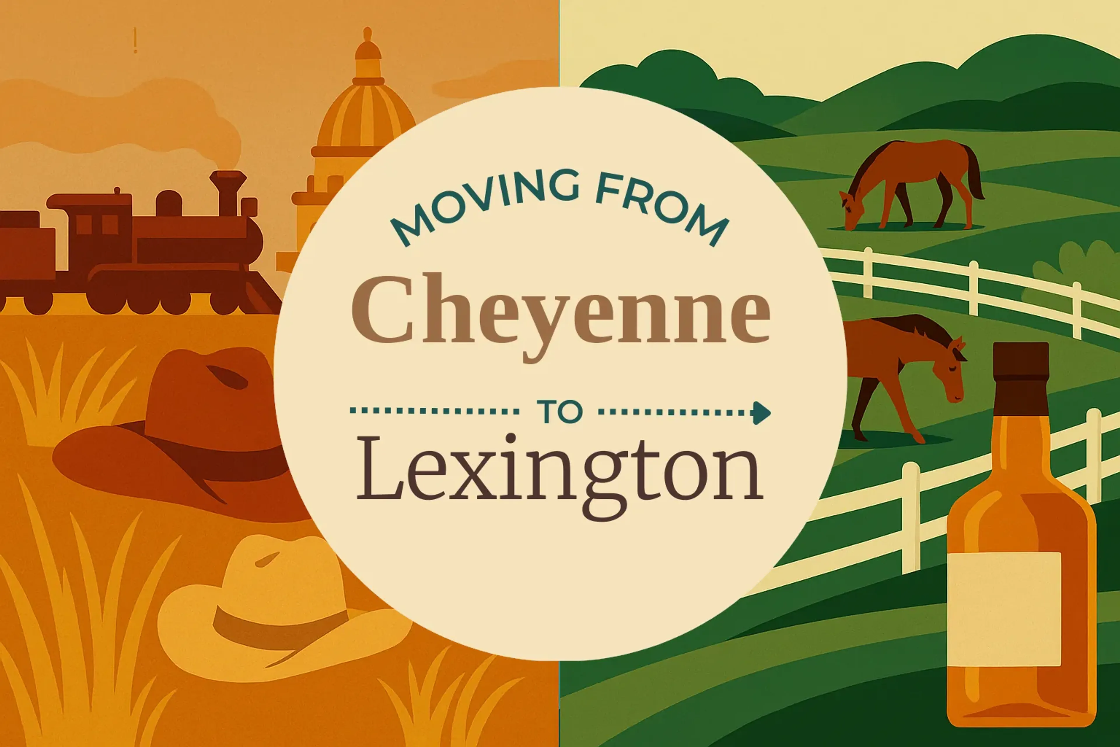 Side-by-side comparison of Cheyenne to Lexington moving companies