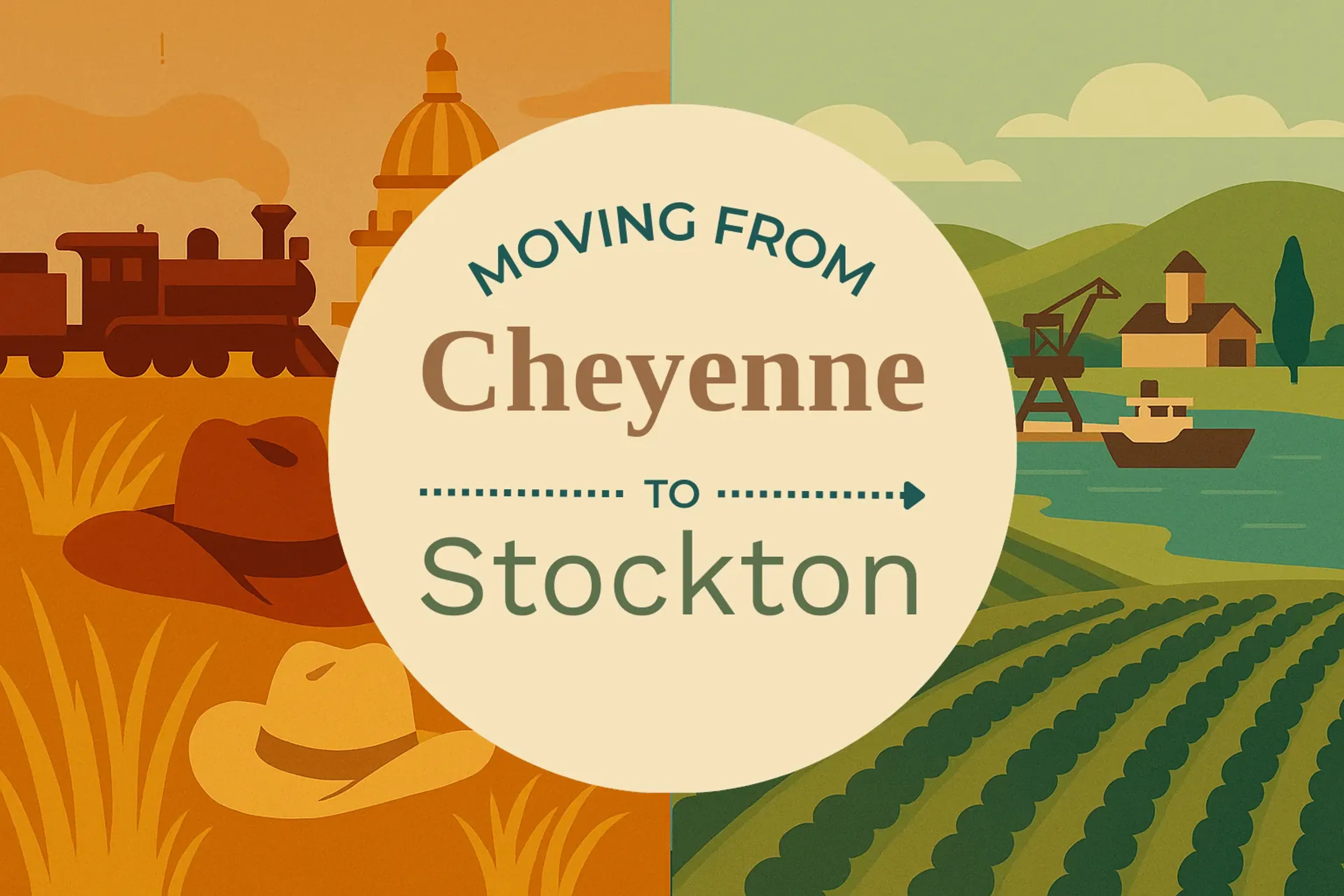 Side-by-side comparison of Cheyenne to Stockton moving companies