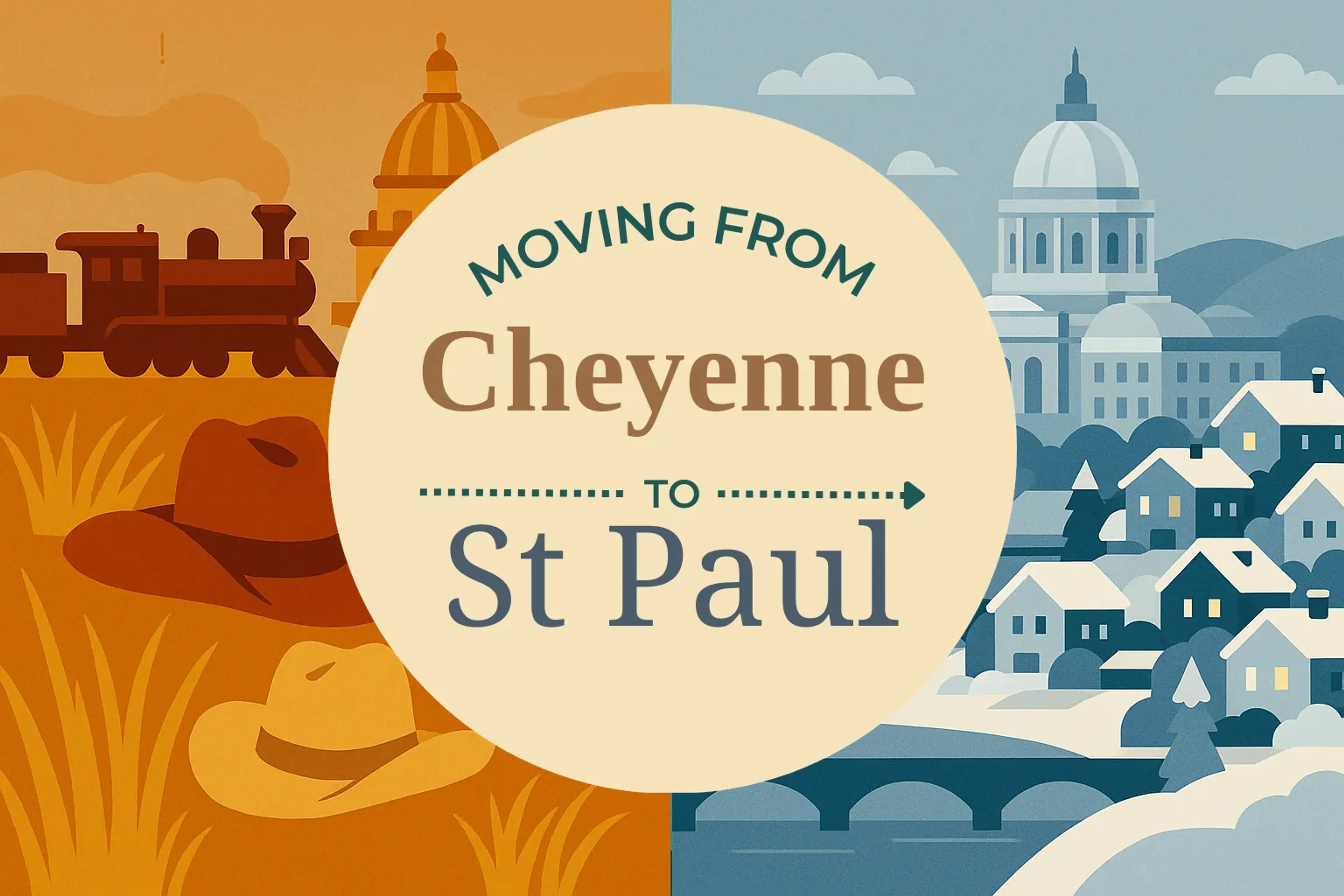 Side-by-side comparison of Cheyenne to St. Paul moving companies