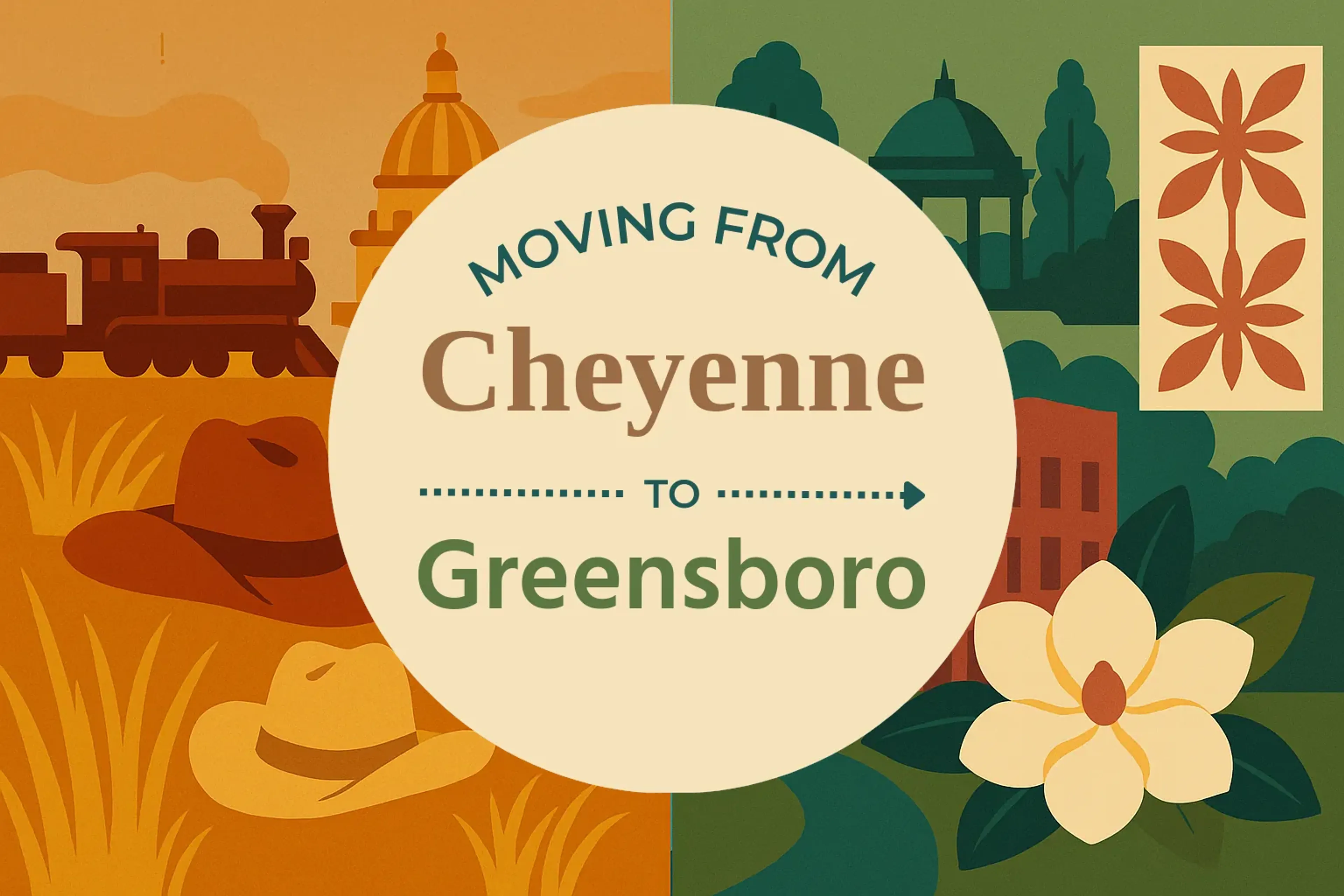 Side-by-side comparison of Cheyenne to Greensboro moving companies