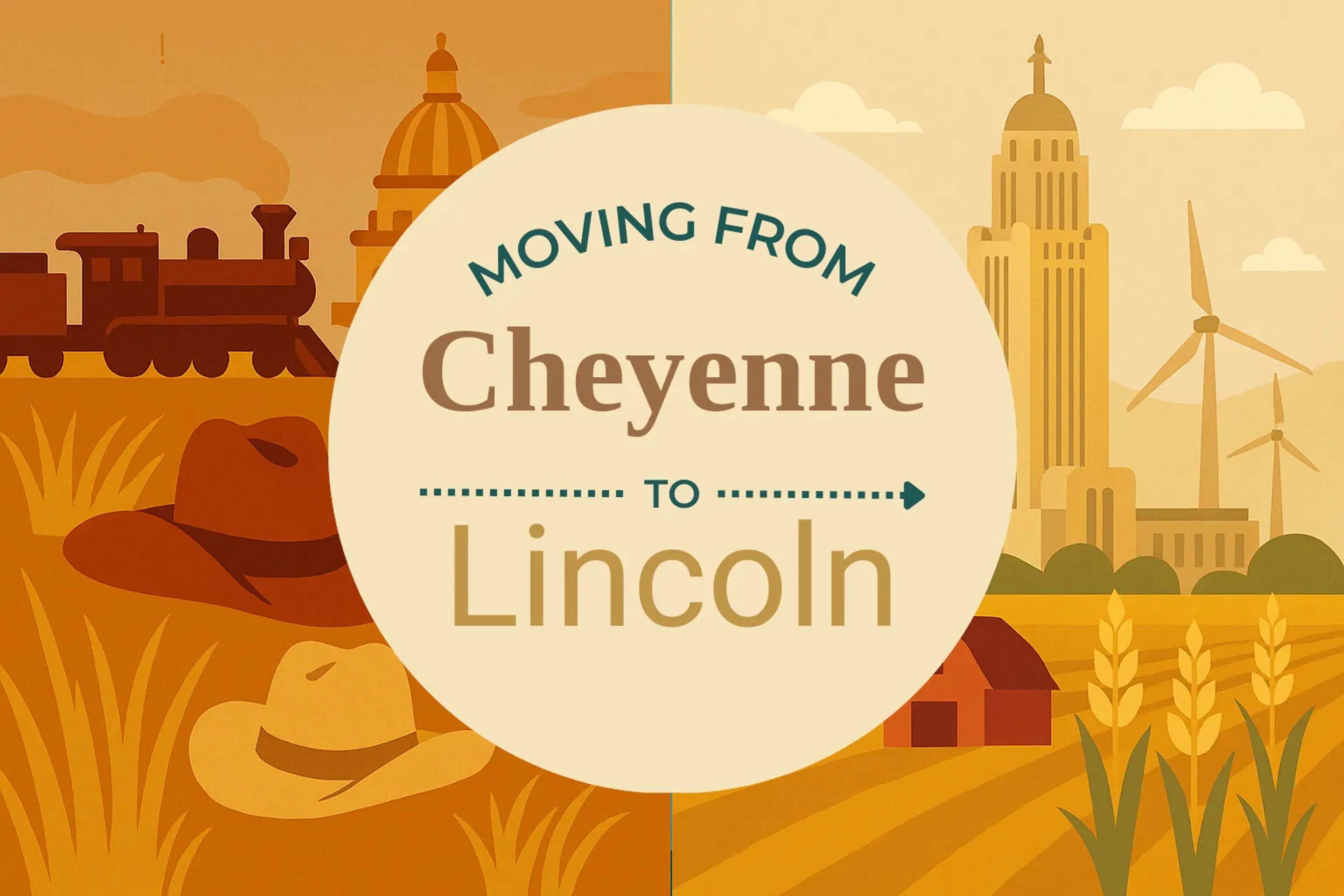 Side-by-side comparison of Cheyenne to Lincoln moving companies