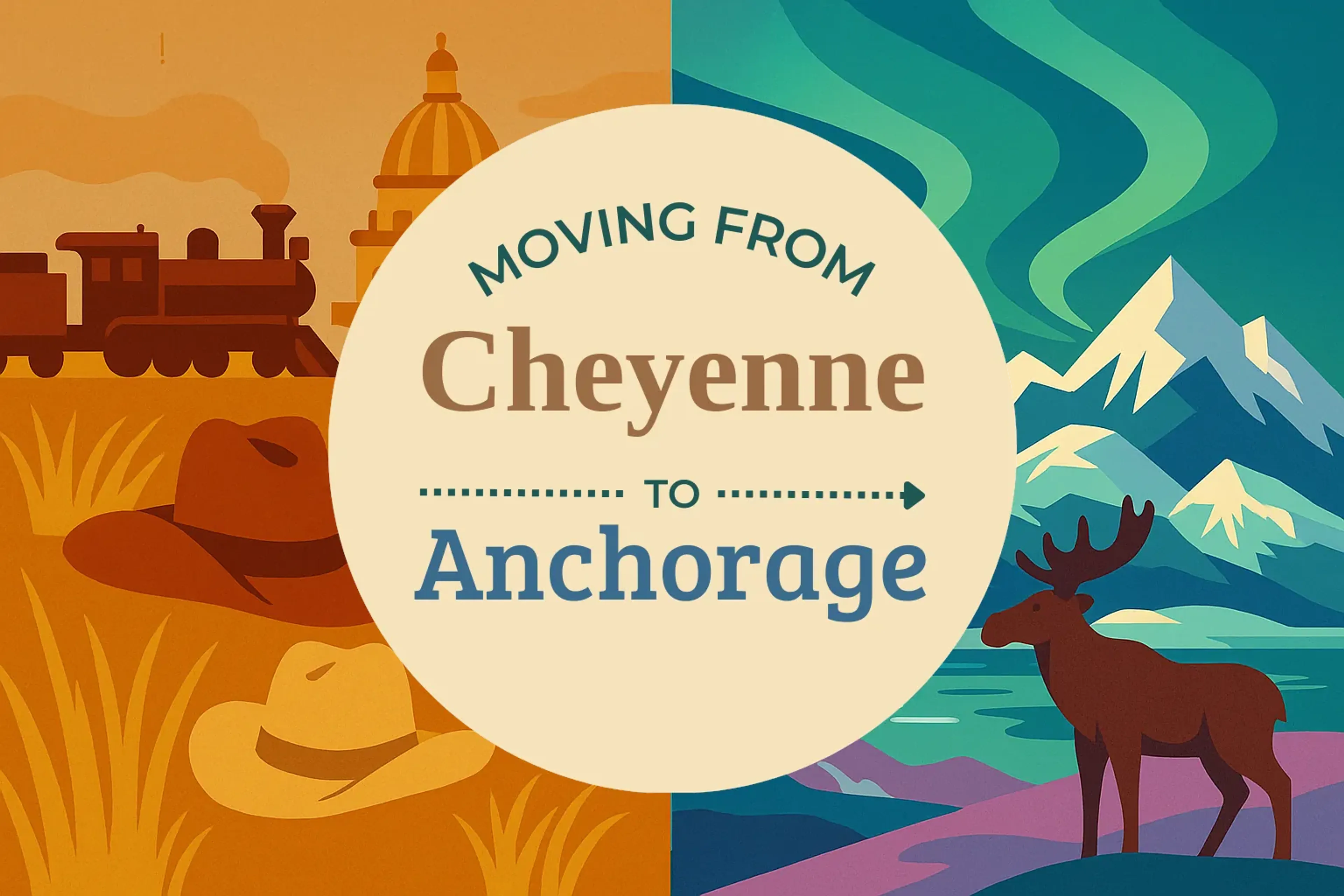 Side-by-side comparison of Cheyenne to Anchorage moving companies