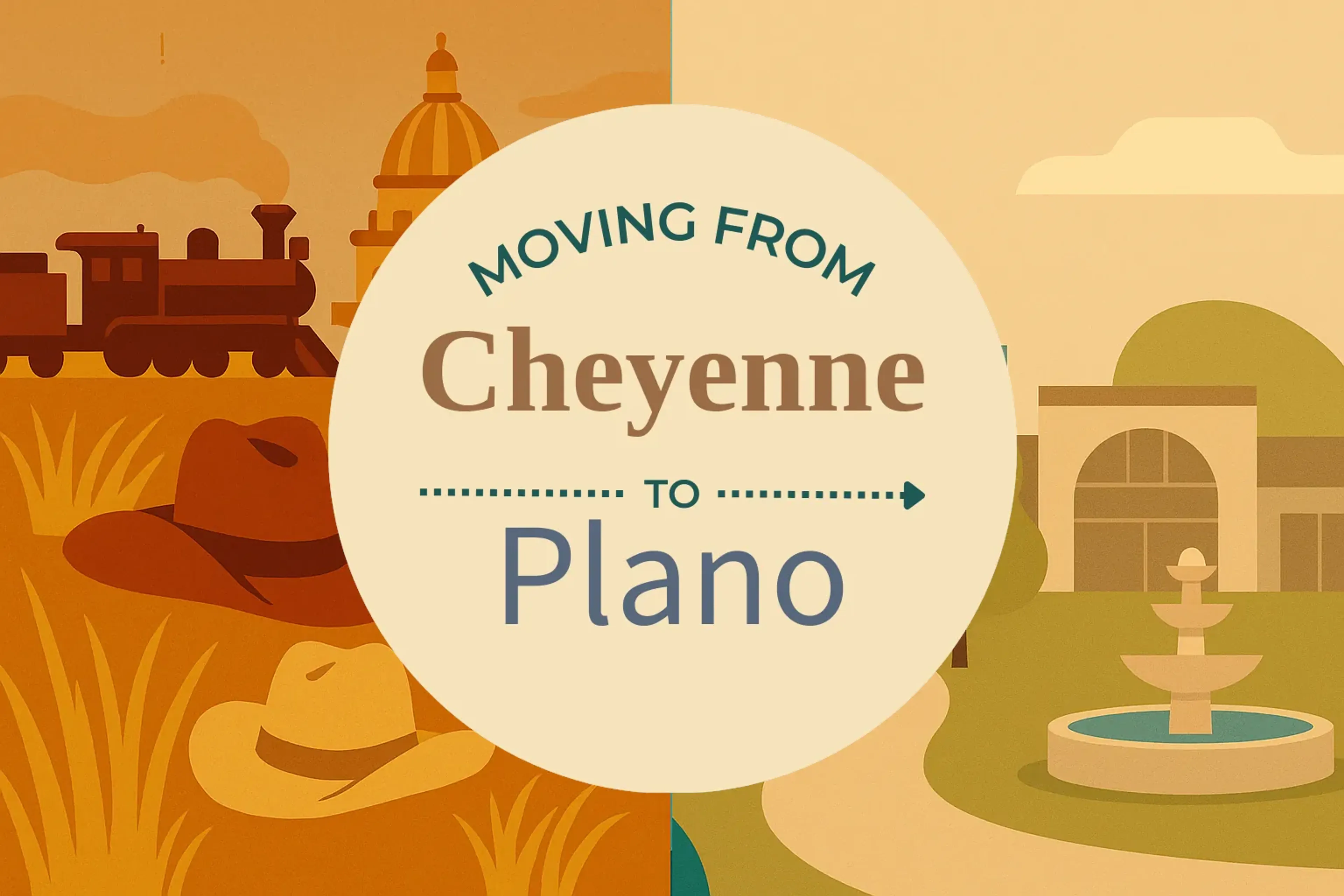 Side-by-side comparison of Cheyenne to Plano moving companies