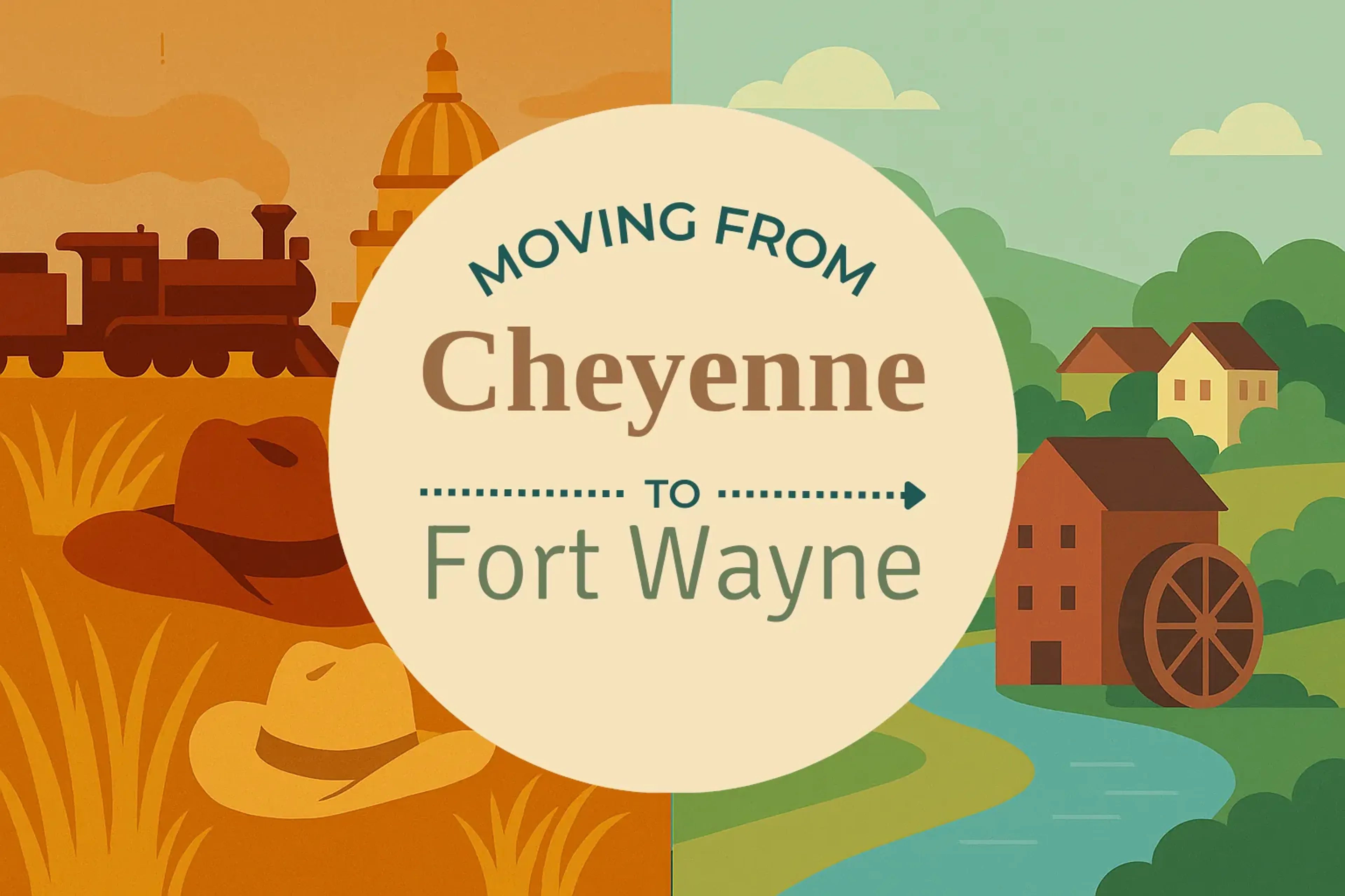 Side-by-side comparison of Cheyenne to Fort Wayne moving companies