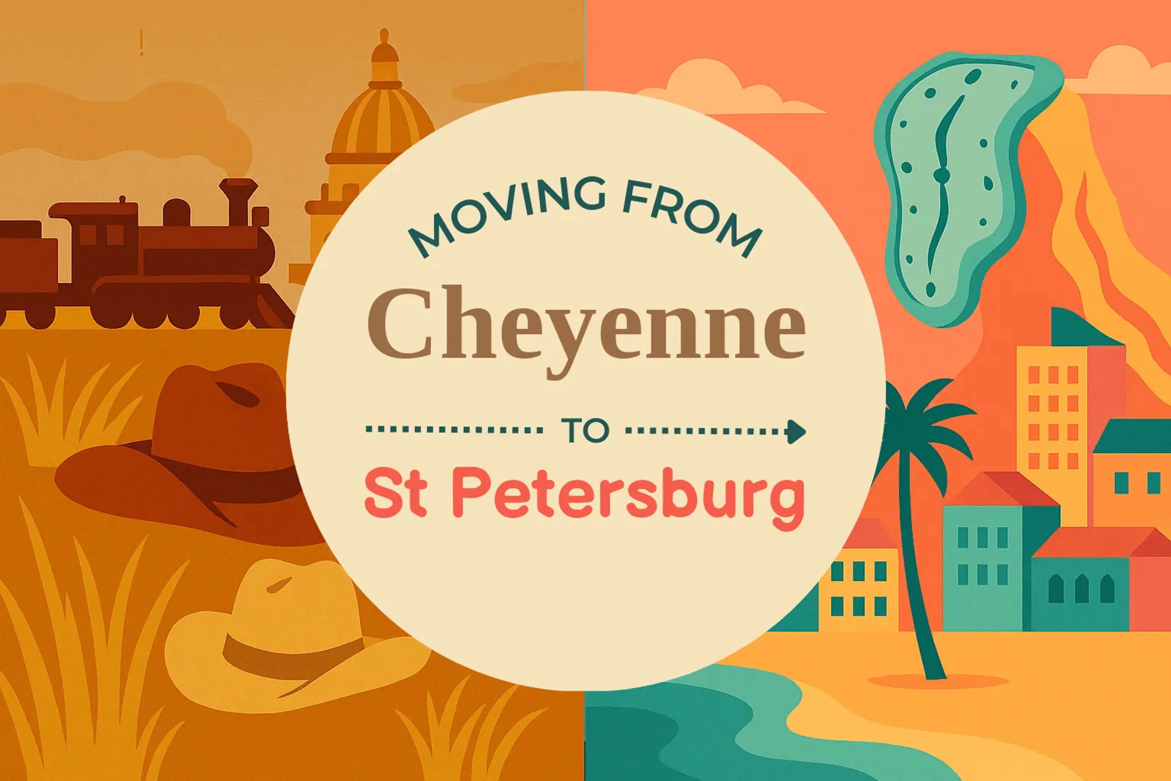 Side-by-side comparison of Cheyenne to St. Petersburg moving companies