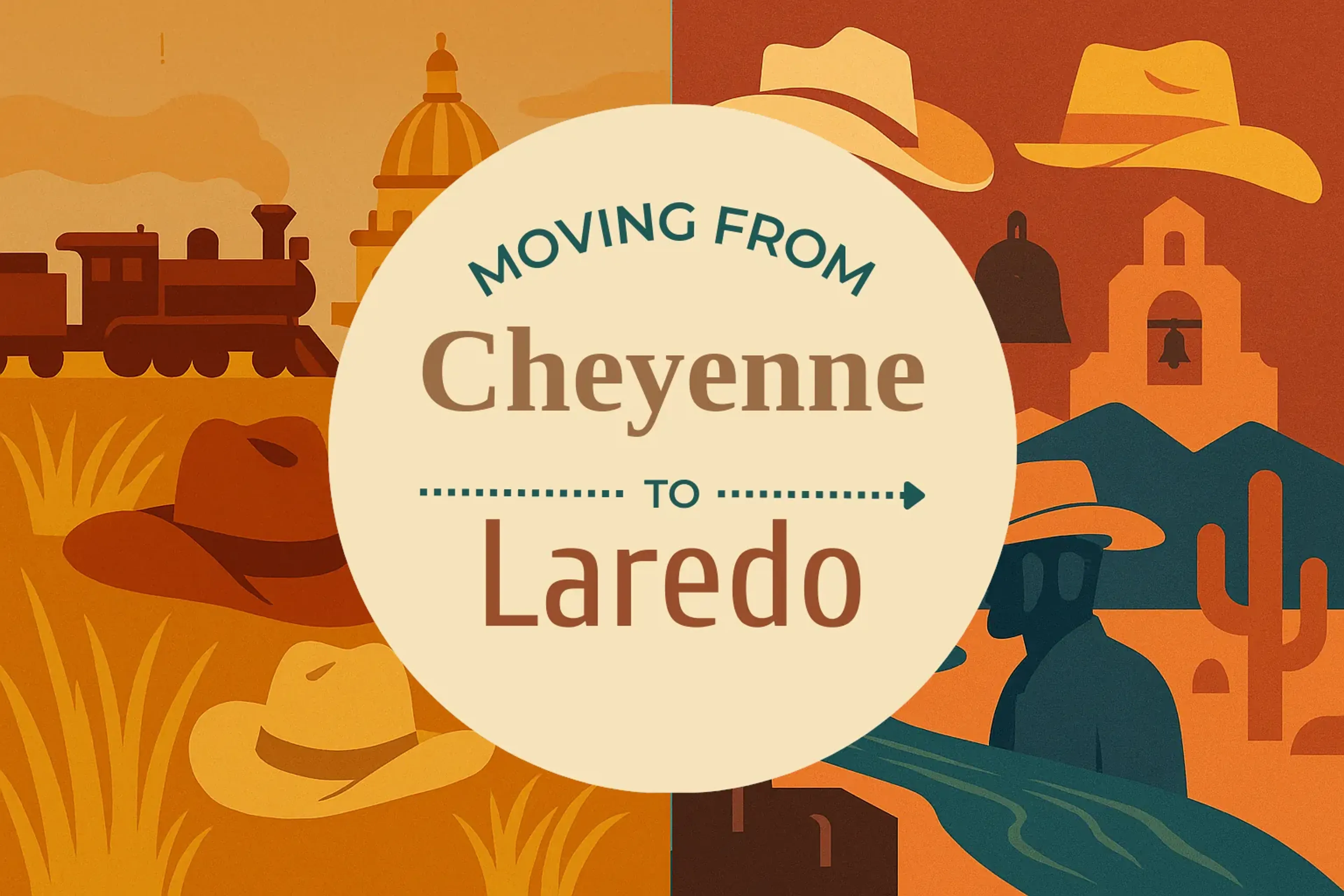 Side-by-side comparison of Cheyenne to Laredo moving companies