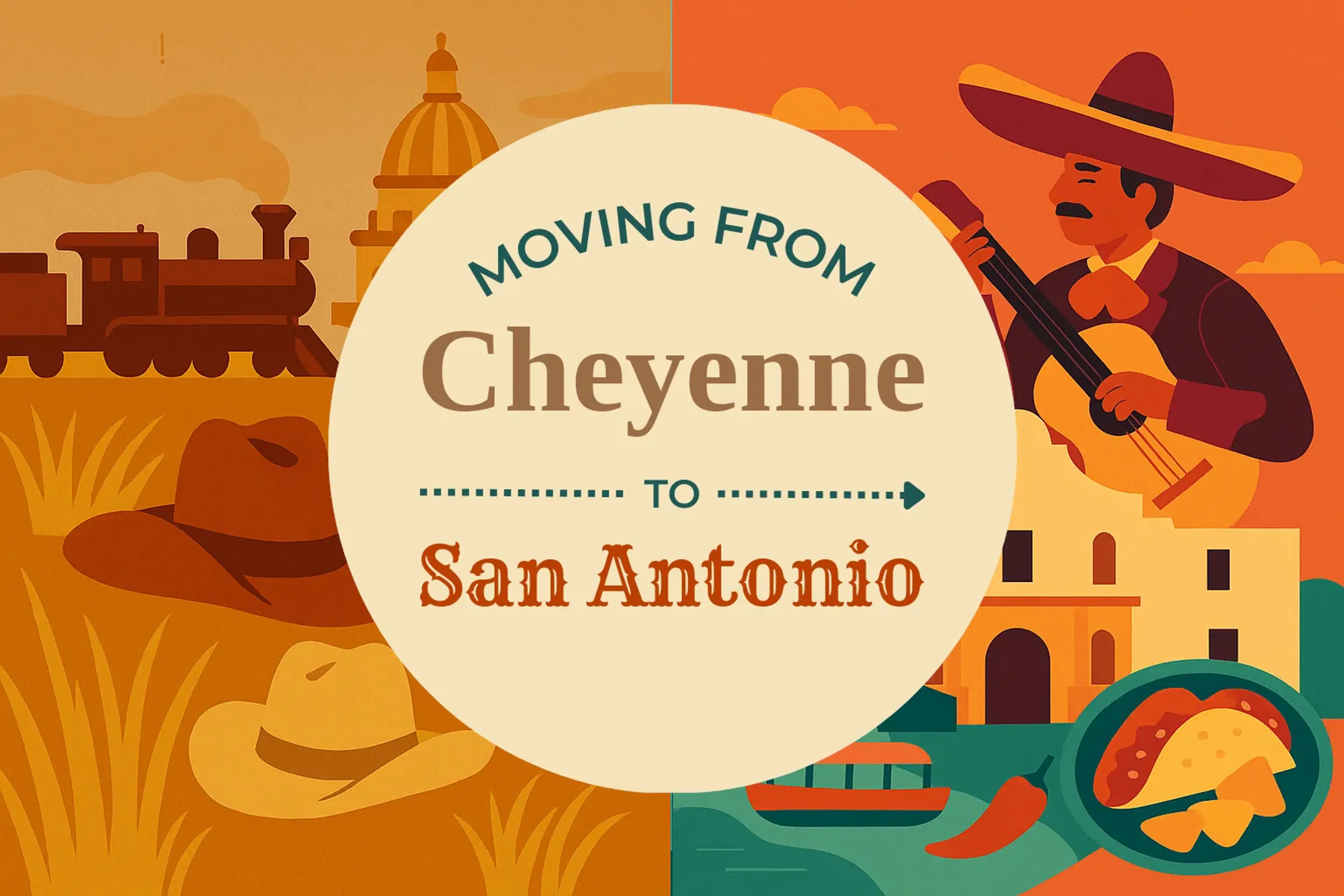 Side-by-side comparison of Cheyenne to San Antonio moving companies