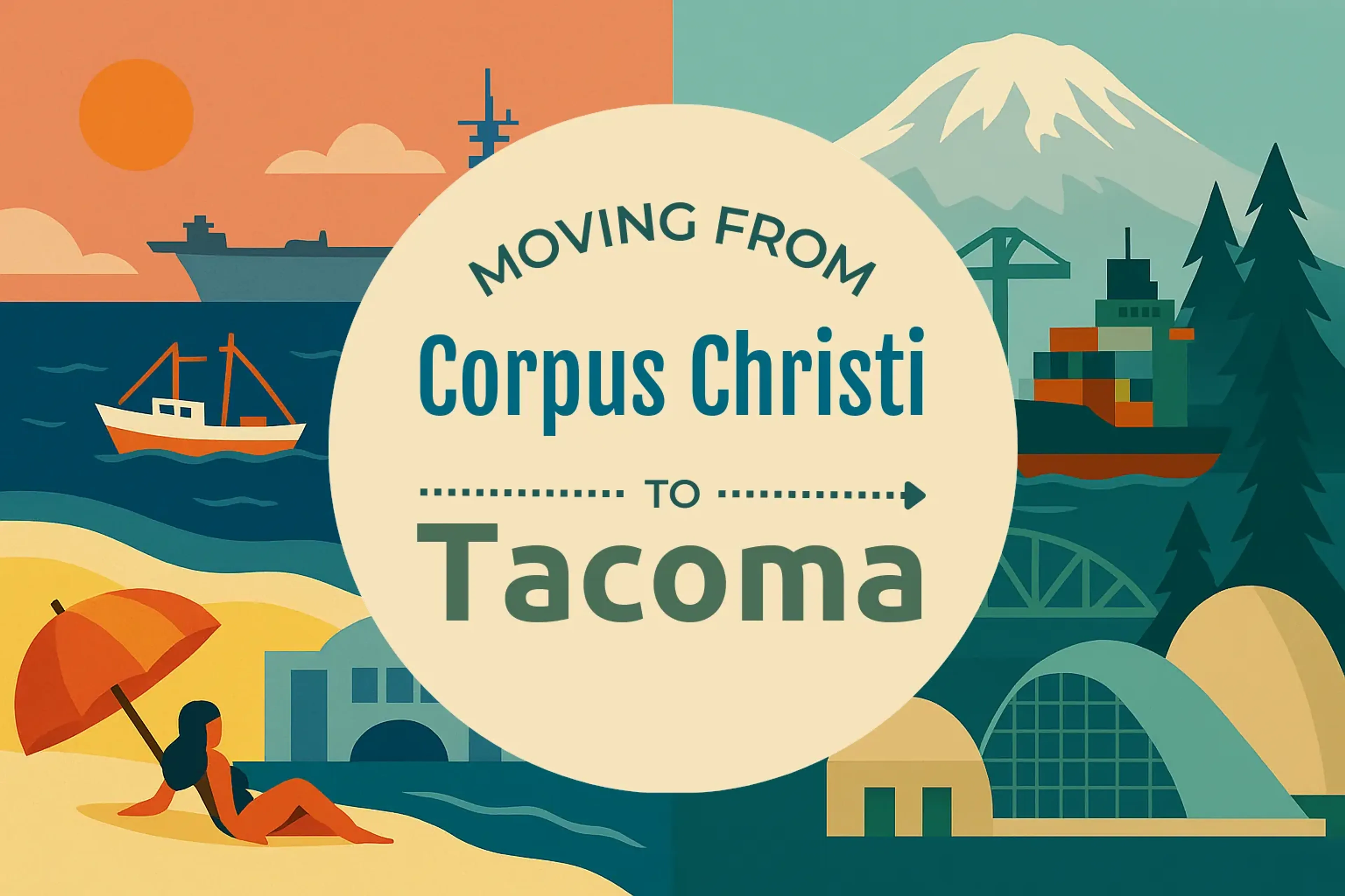 Side-by-side comparison of Corpus Christi to Tacoma moving companies