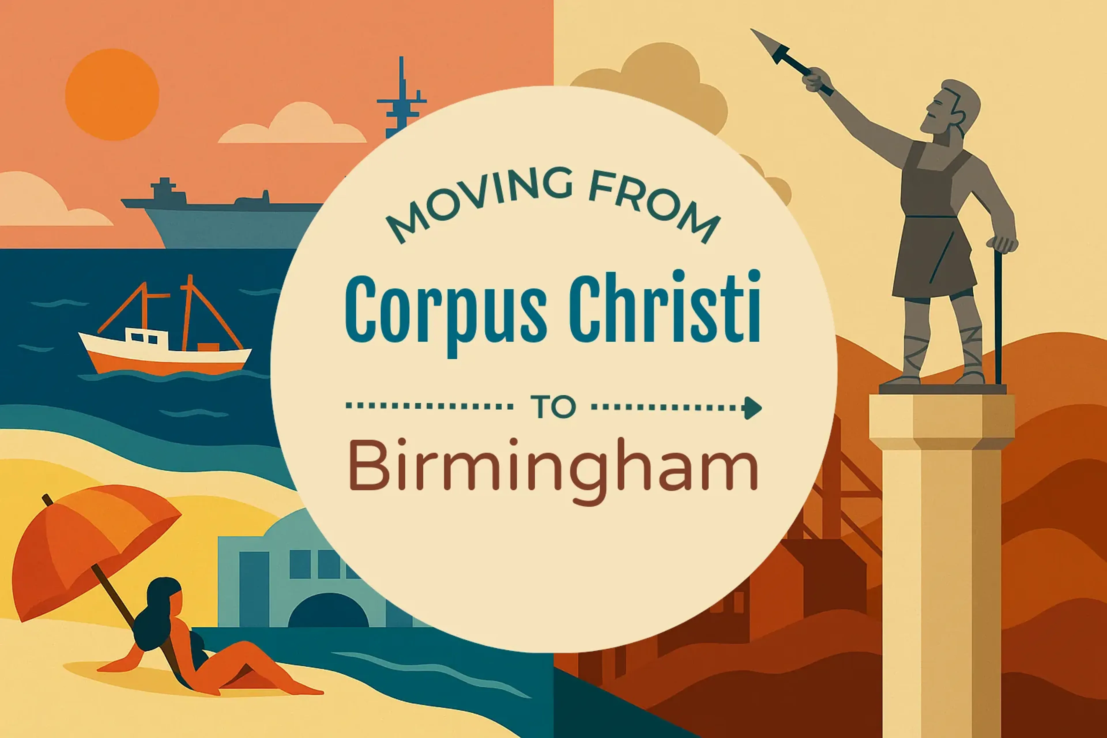 Side-by-side comparison of Corpus Christi to Birmingham moving companies