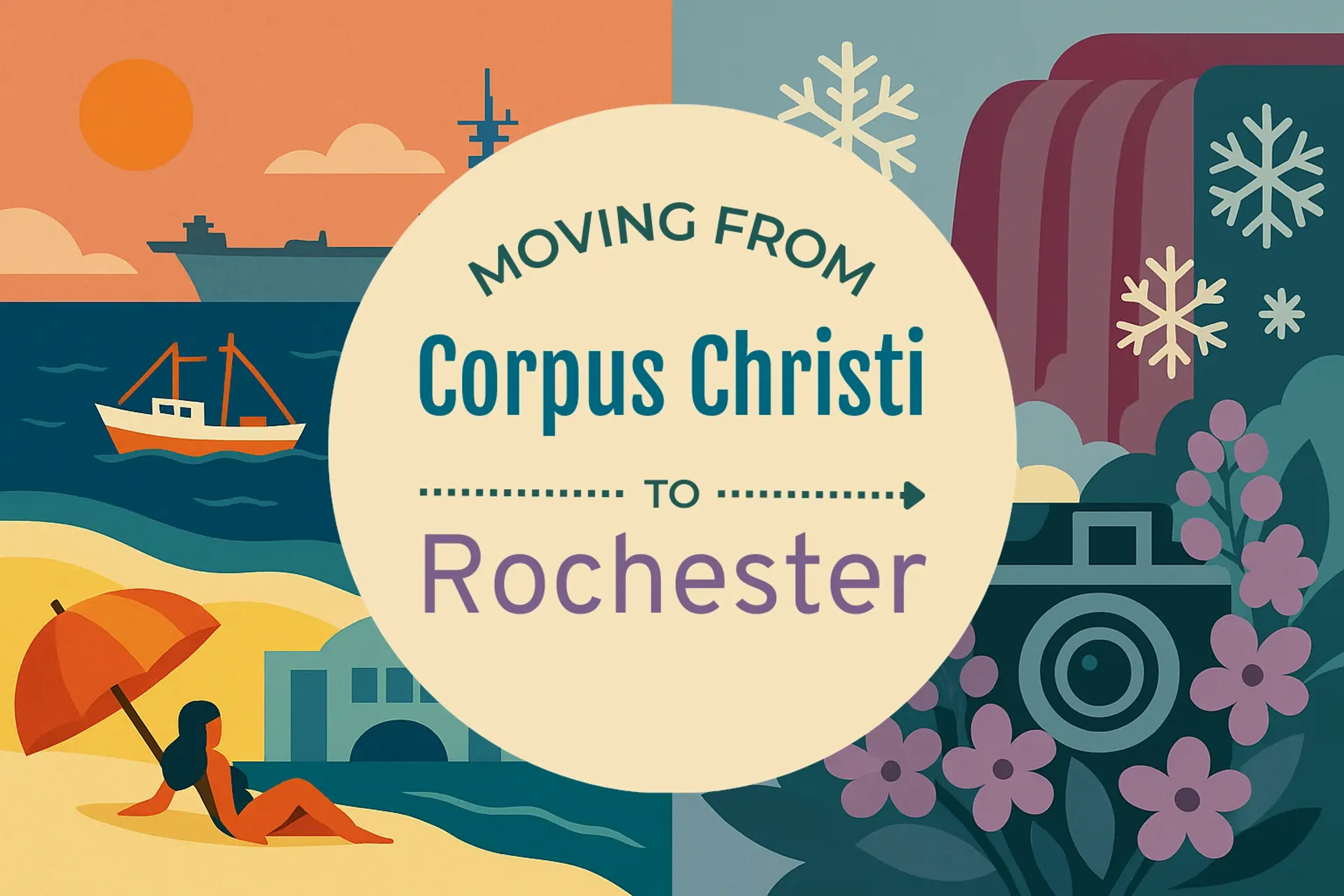 Side-by-side comparison of Corpus Christi to Rochester moving companies