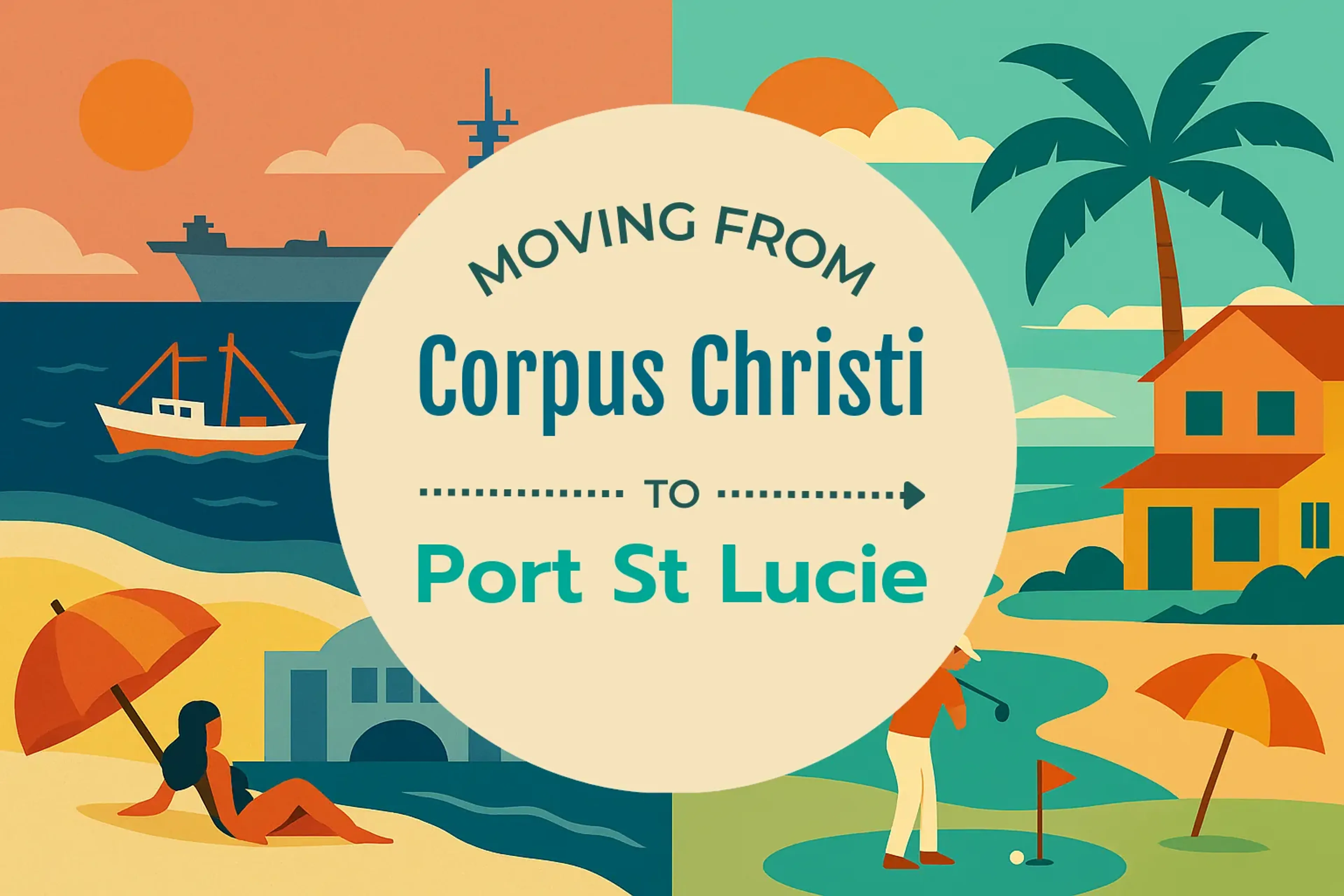 Side-by-side comparison of Corpus Christi to Port St. Lucie moving companies