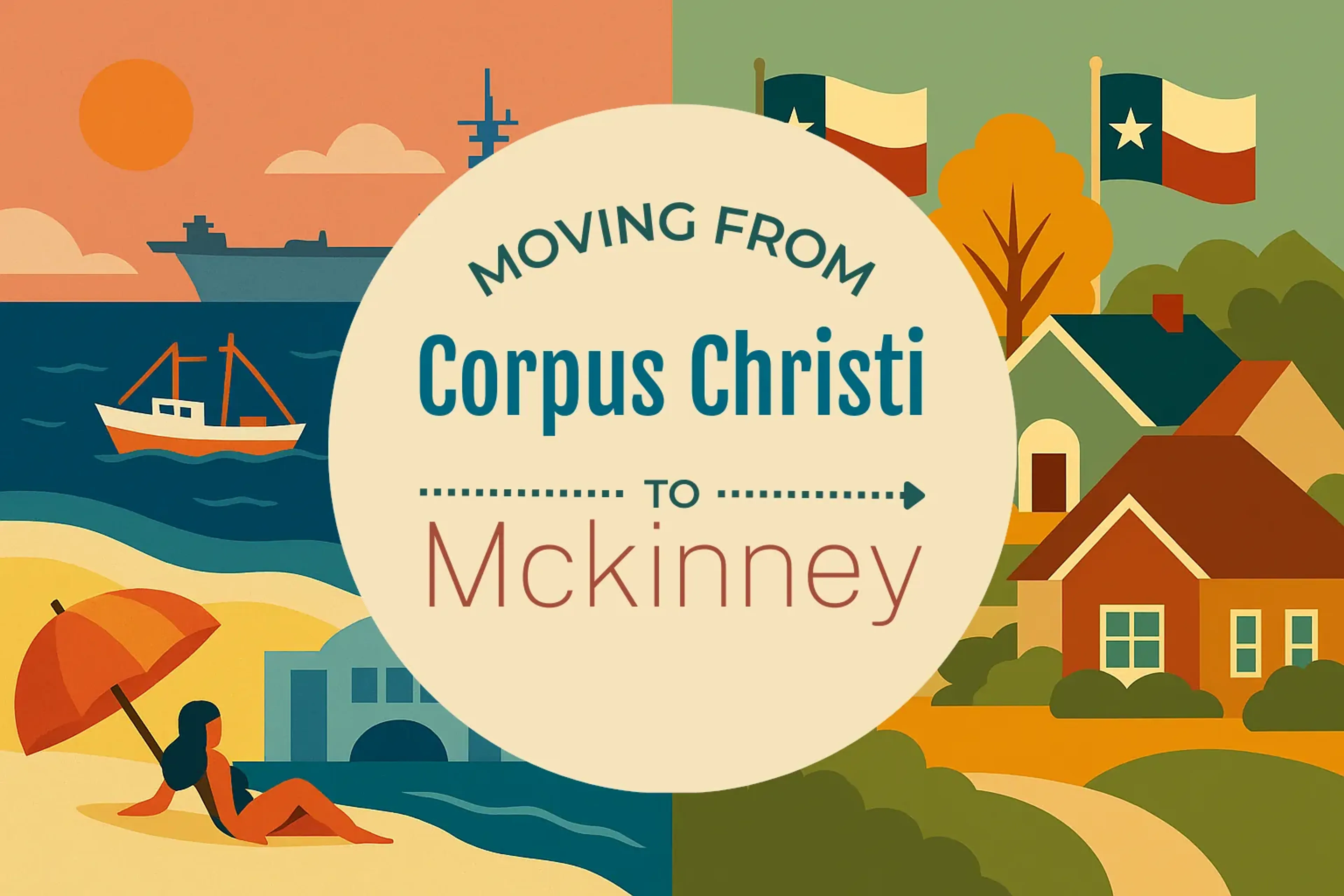 Side-by-side comparison of Corpus Christi to Mckinney moving companies