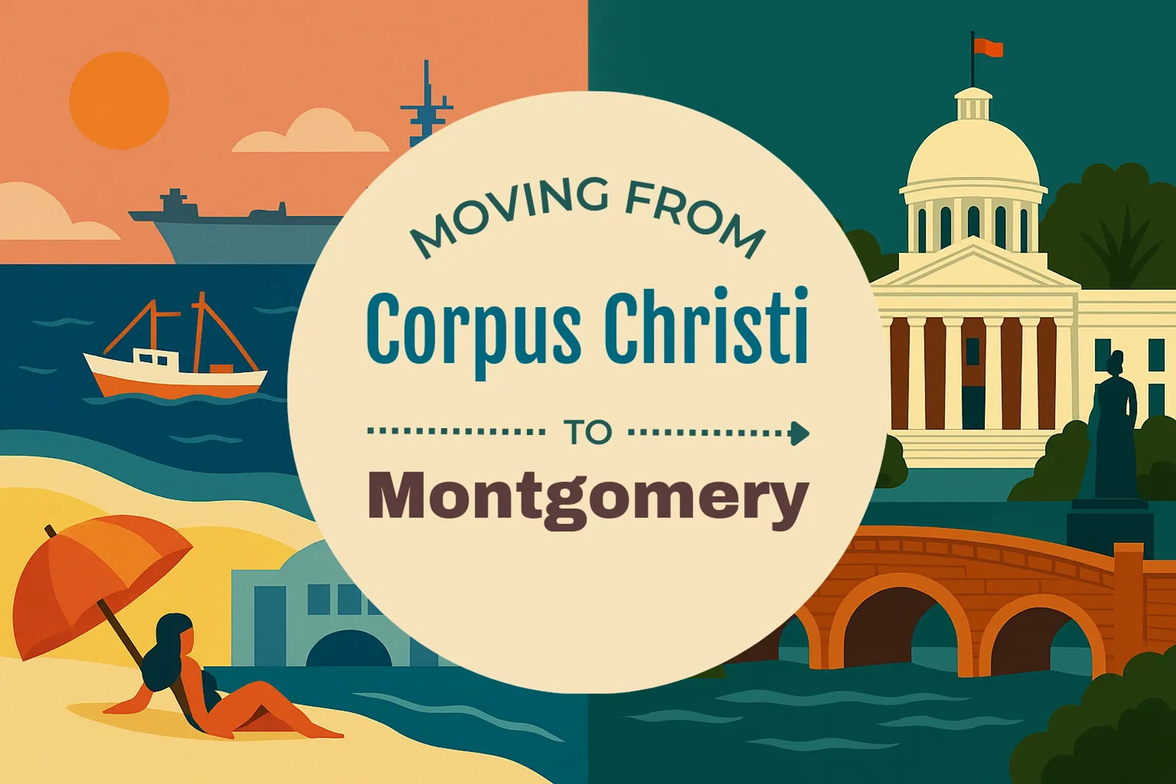 Side-by-side comparison of Corpus Christi to Montgomery moving companies