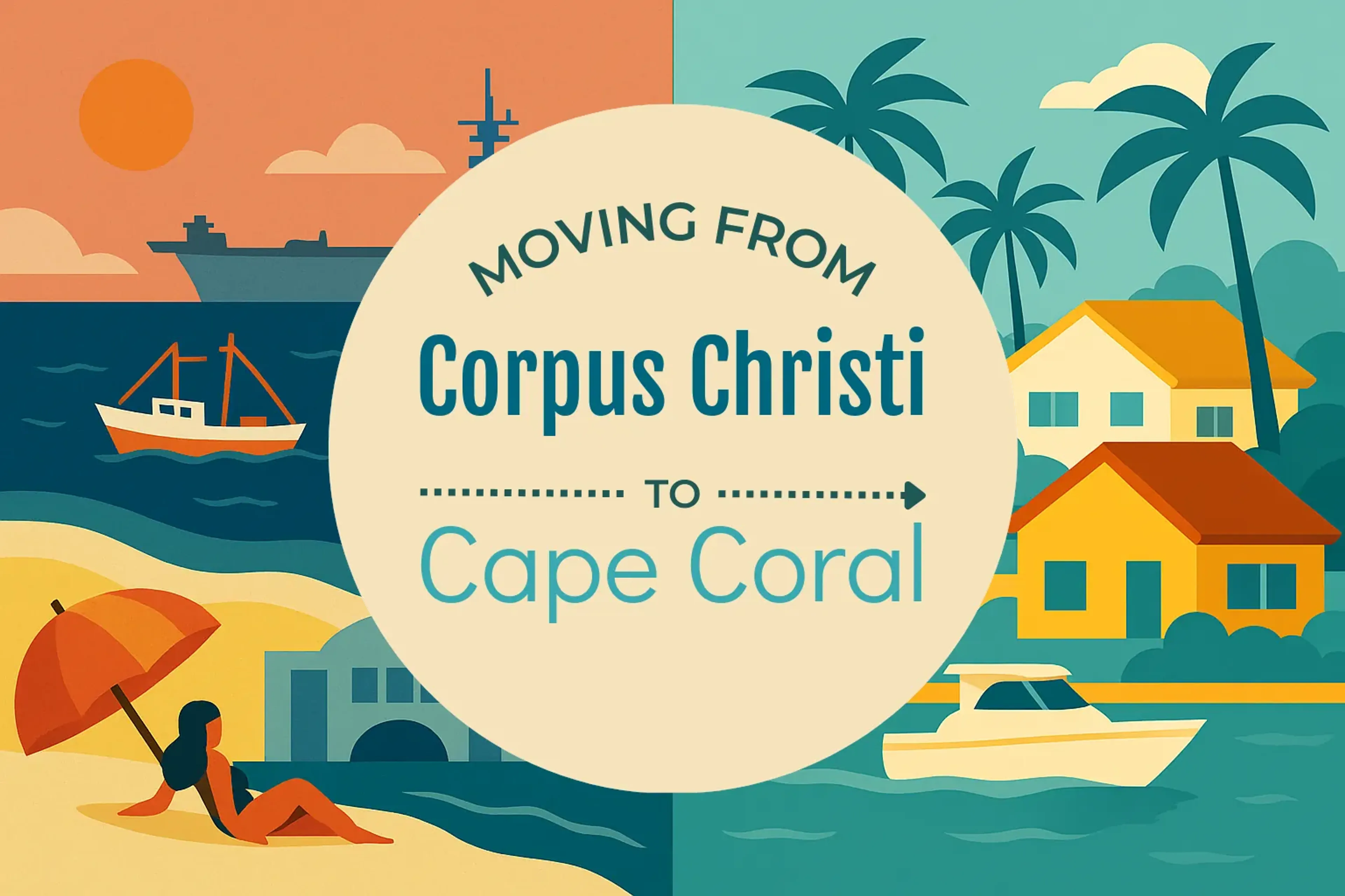 Side-by-side comparison of Corpus Christi to Cape Coral moving companies