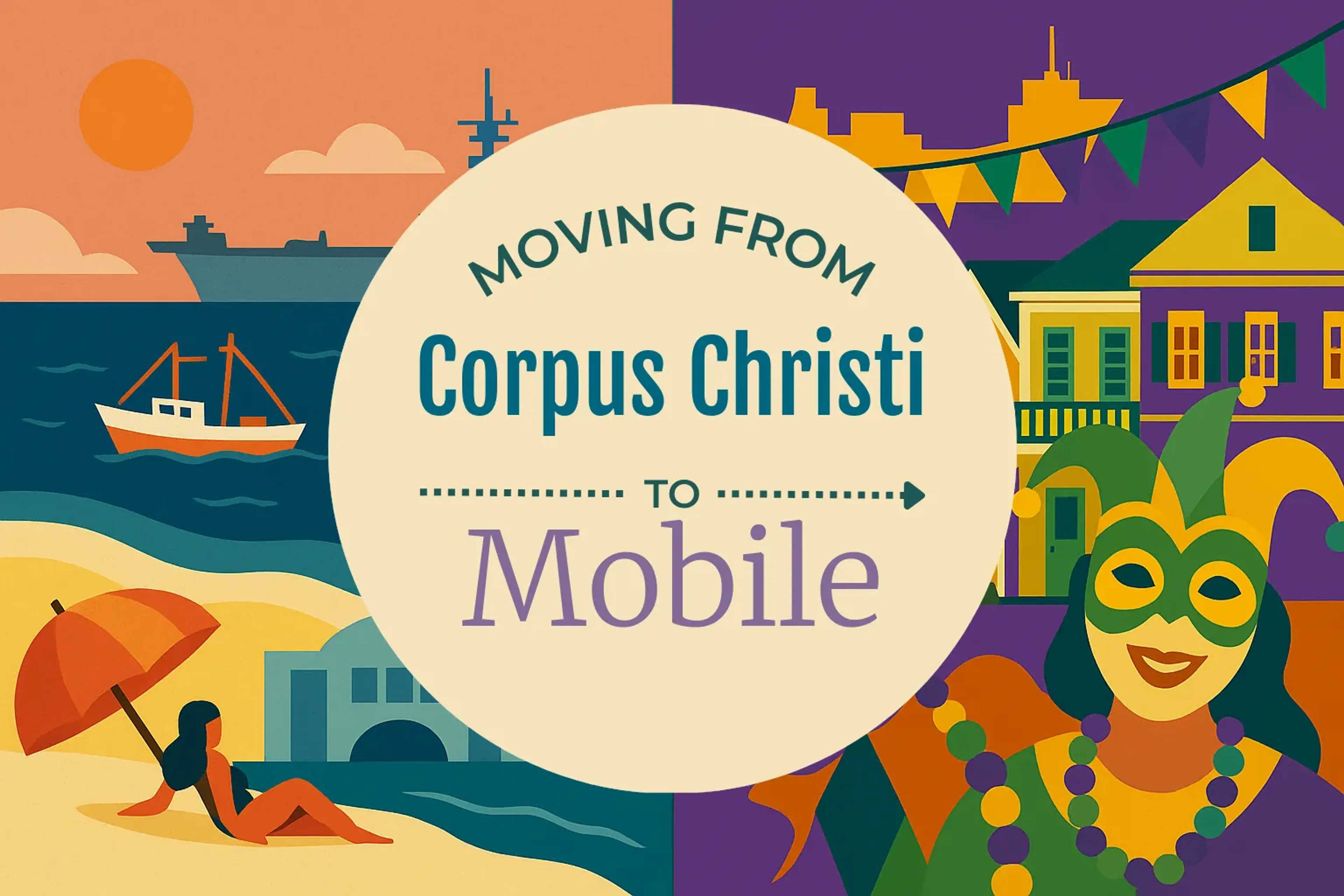 Side-by-side comparison of Corpus Christi to Mobile moving companies