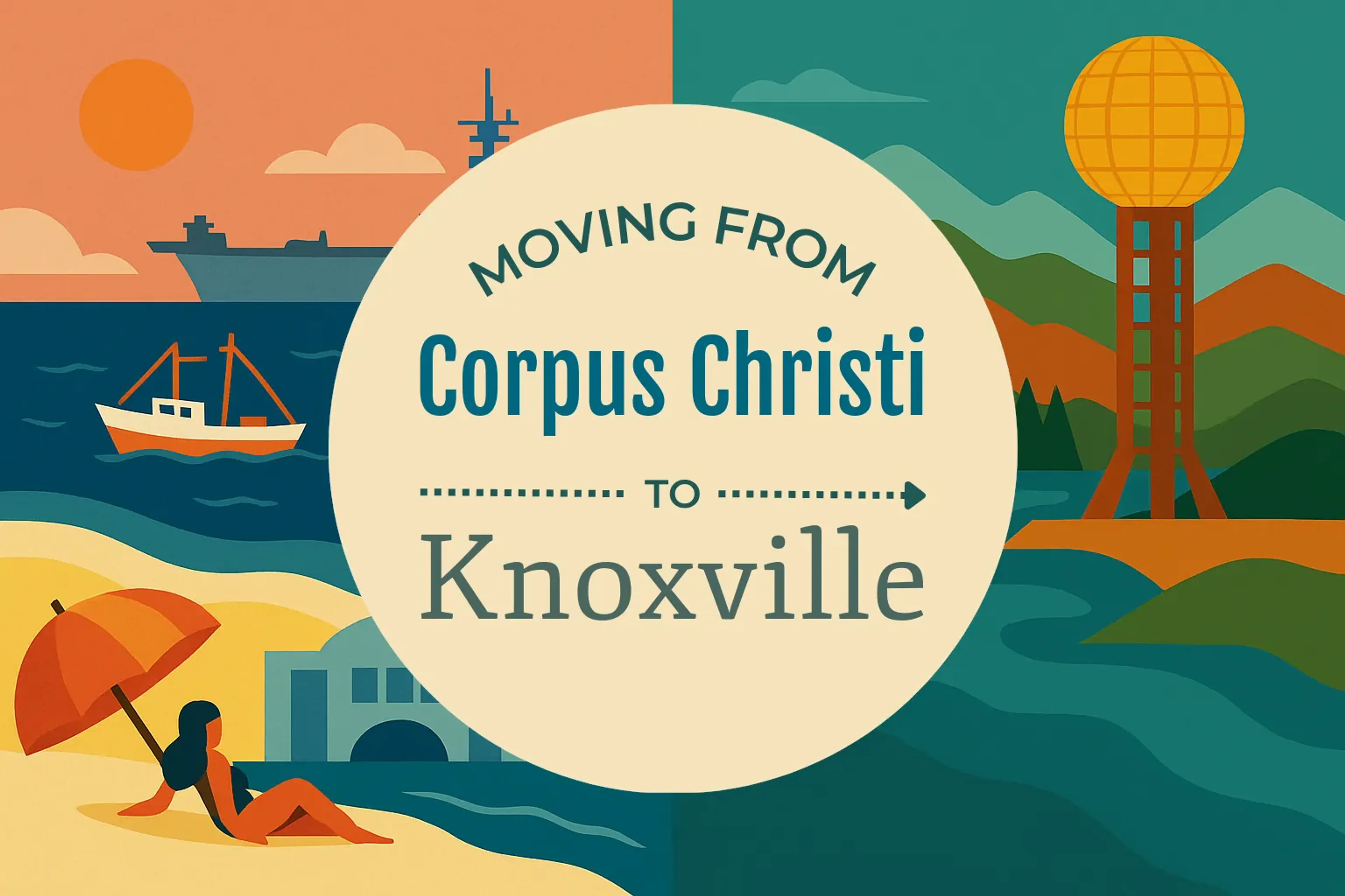 Side-by-side comparison of Corpus Christi to Knoxville moving companies