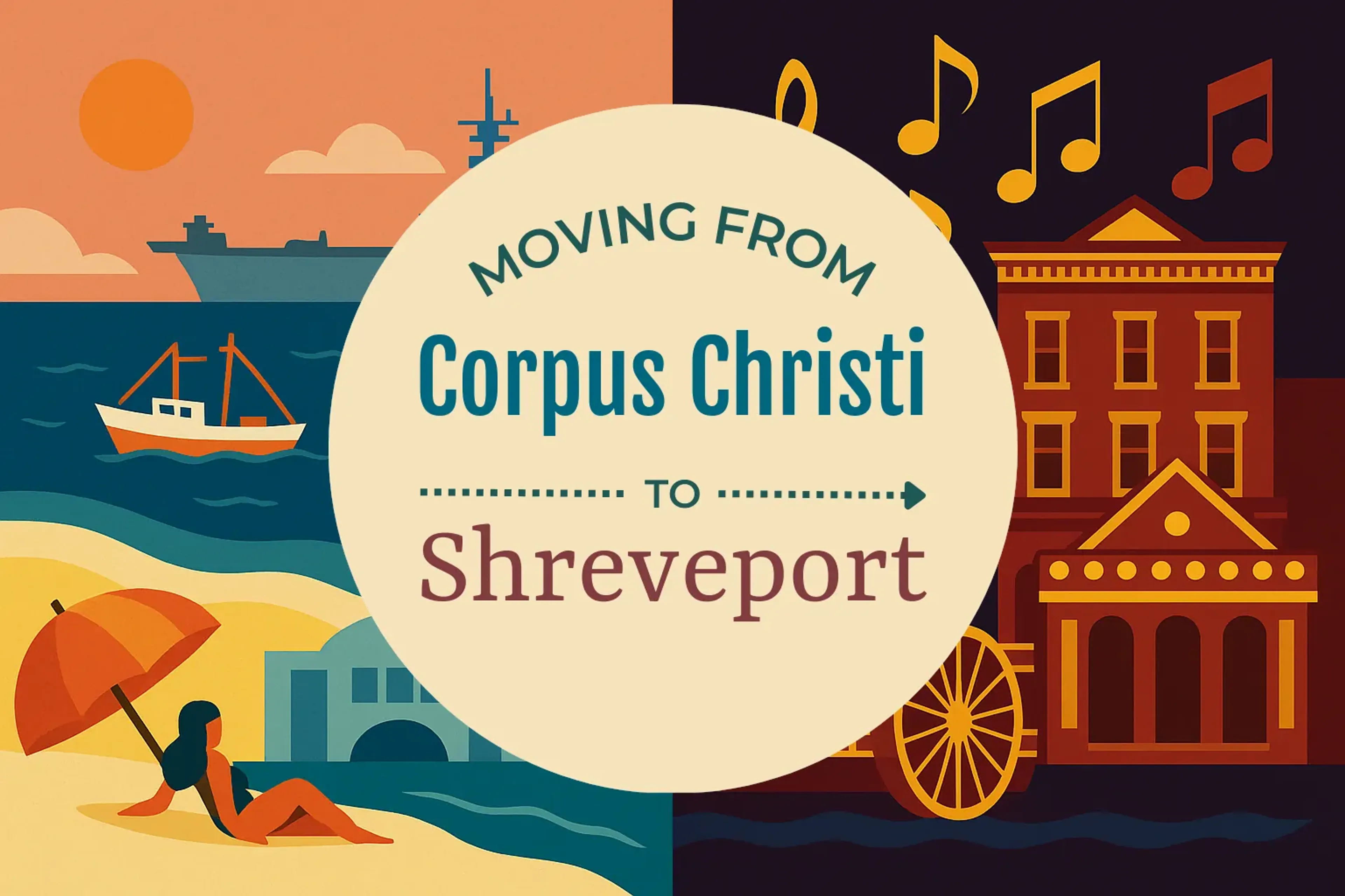 Side-by-side comparison of Corpus Christi to Shreveport moving companies