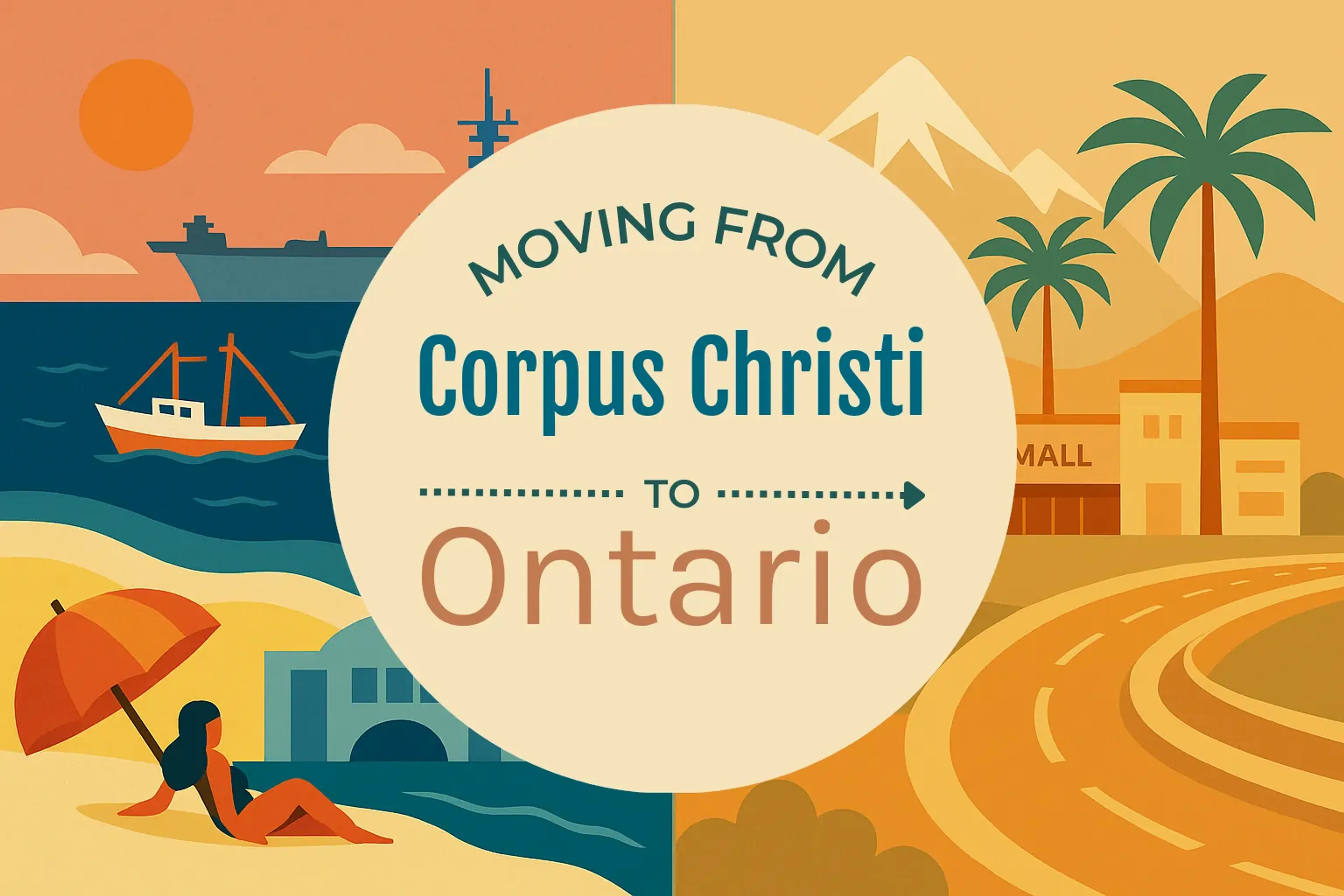 Side-by-side comparison of Corpus Christi to Ontario moving companies
