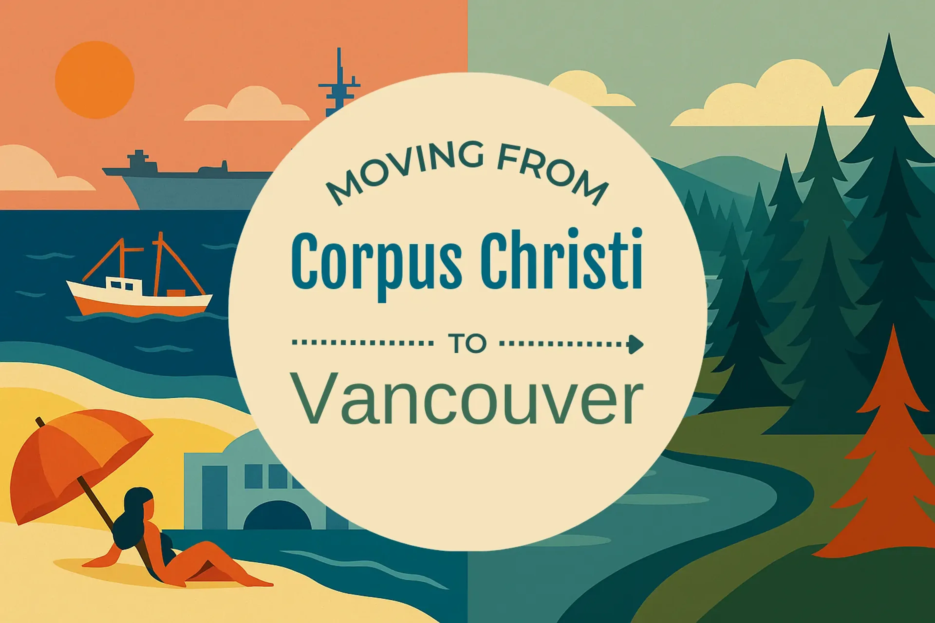 Side-by-side comparison of Corpus Christi to Vancouver moving companies