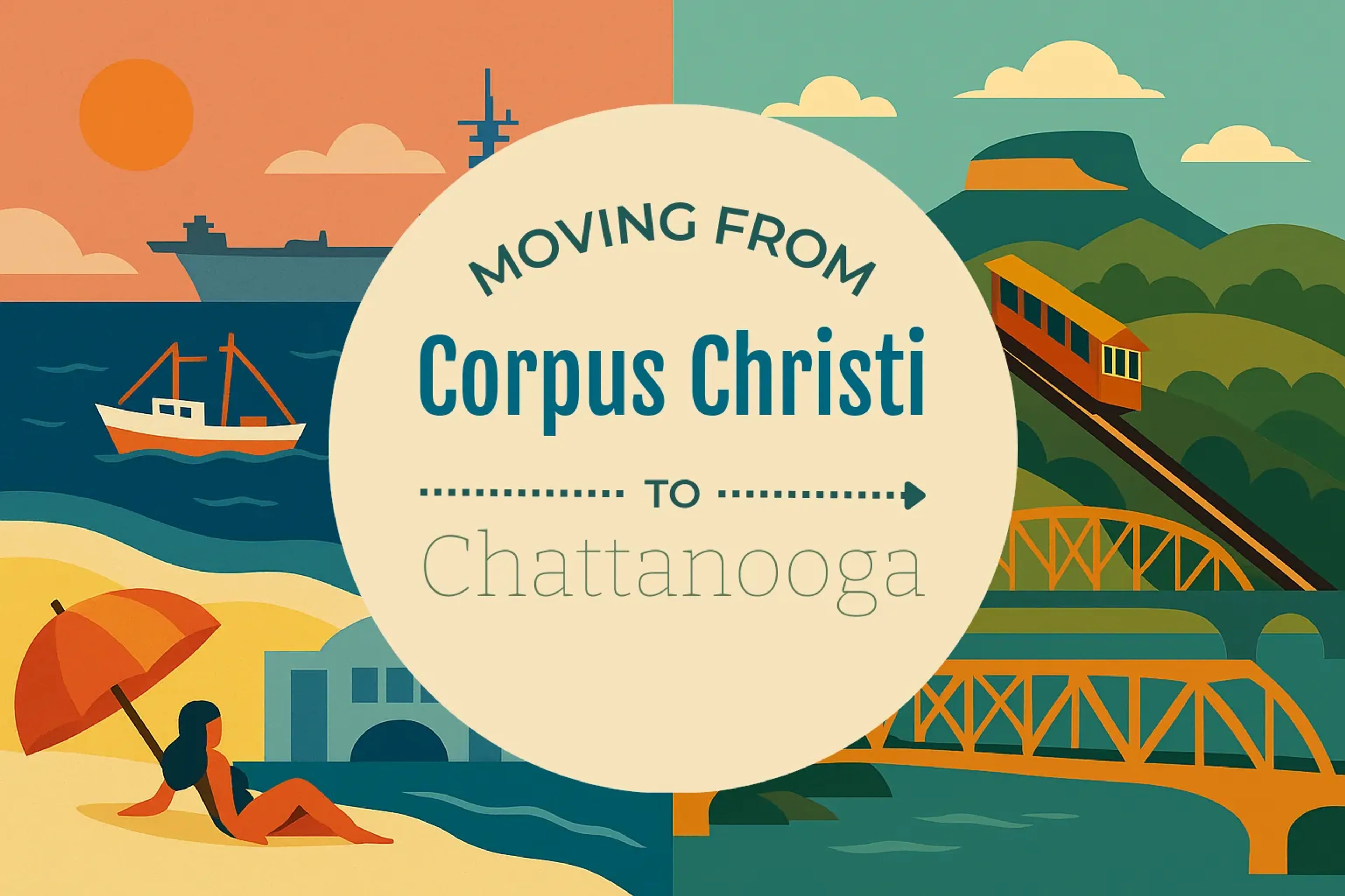 Side-by-side comparison of Corpus Christi to Chattanooga moving companies