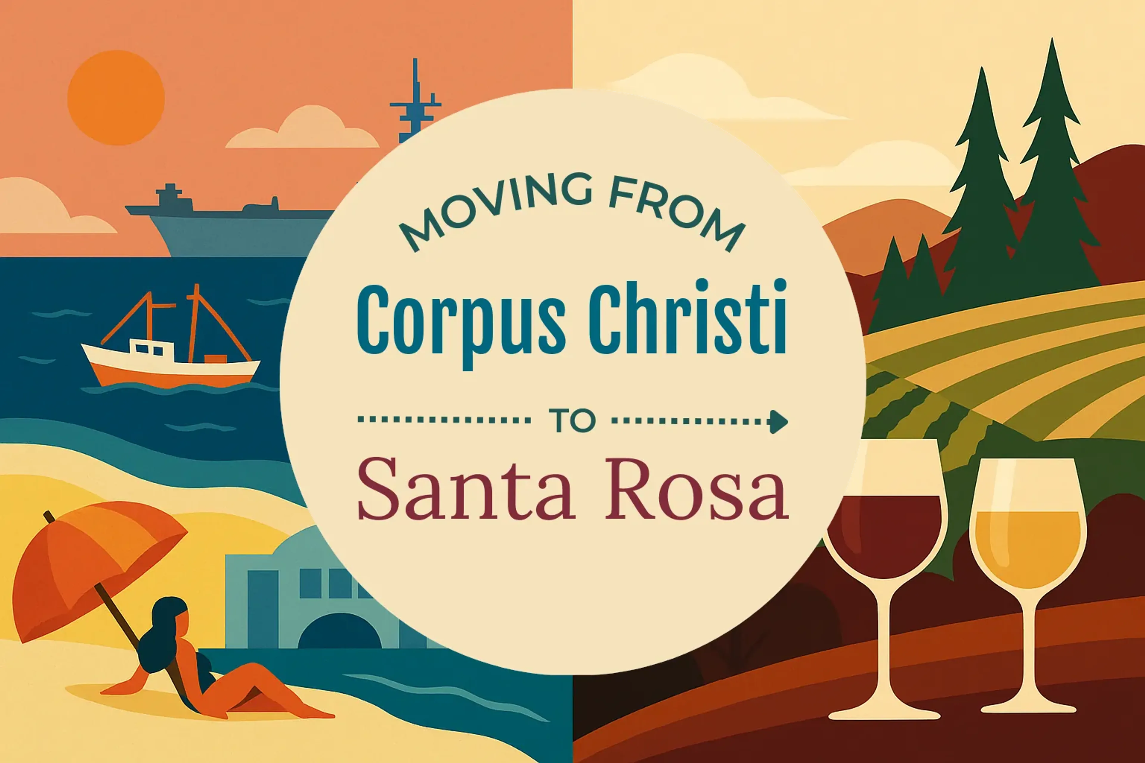 Side-by-side comparison of Corpus Christi to Santa Rosa moving companies
