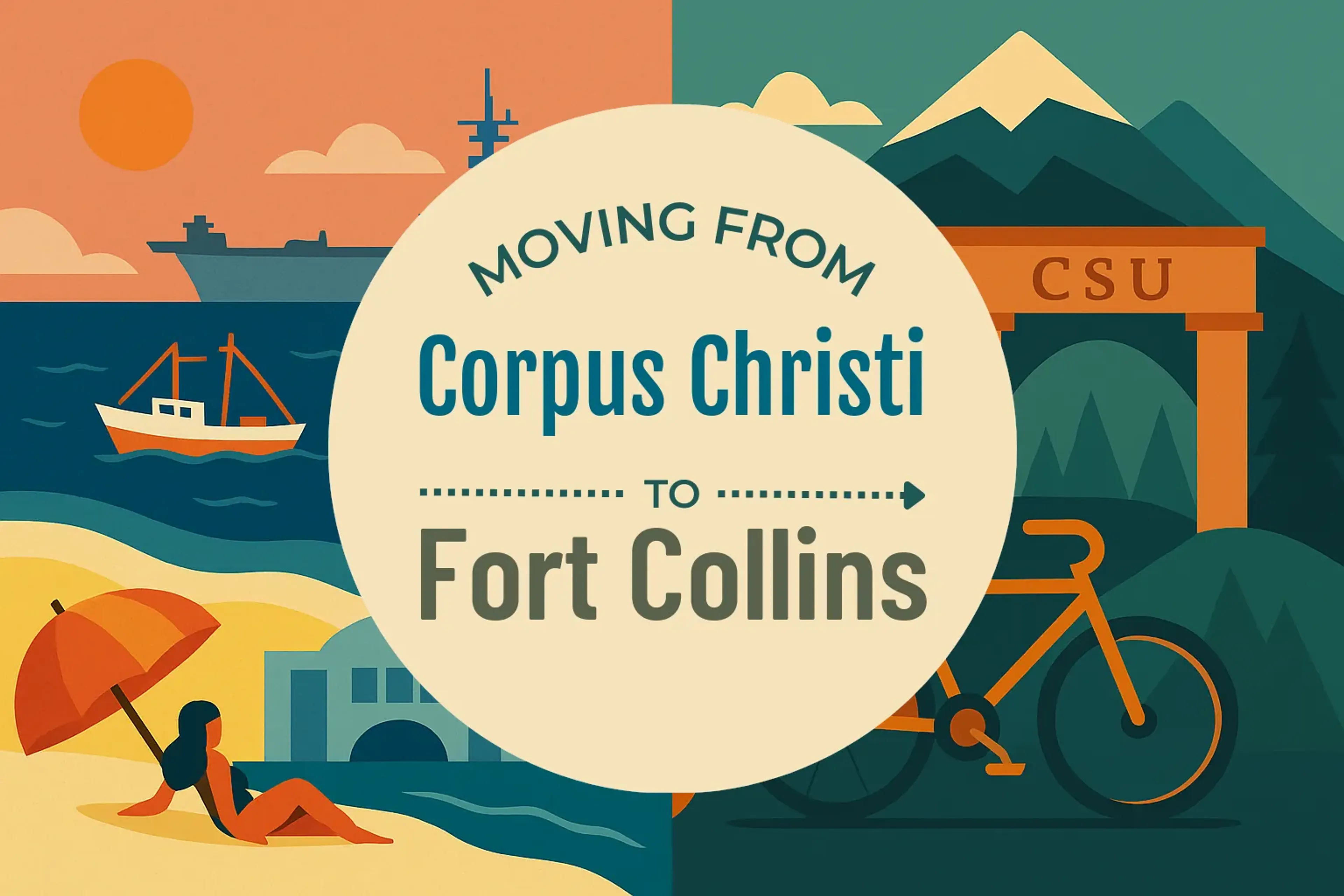 Side-by-side comparison of Corpus Christi to Fort Collins moving companies