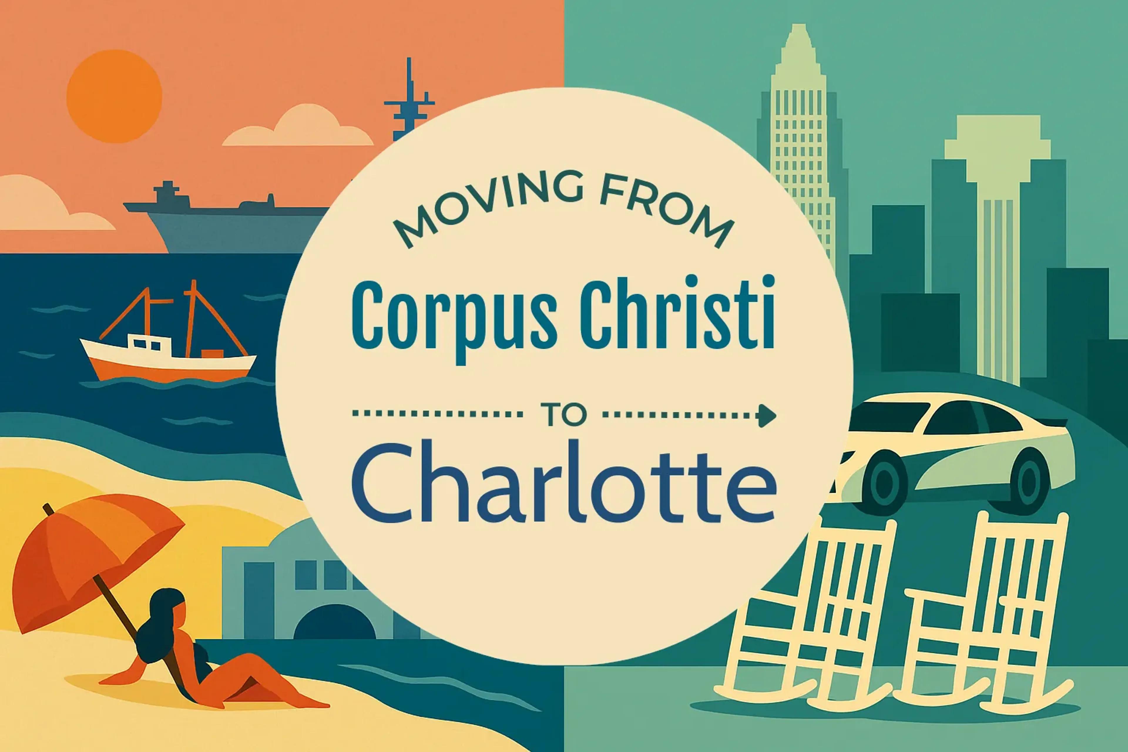Side-by-side comparison of Corpus Christi to Charlotte moving companies