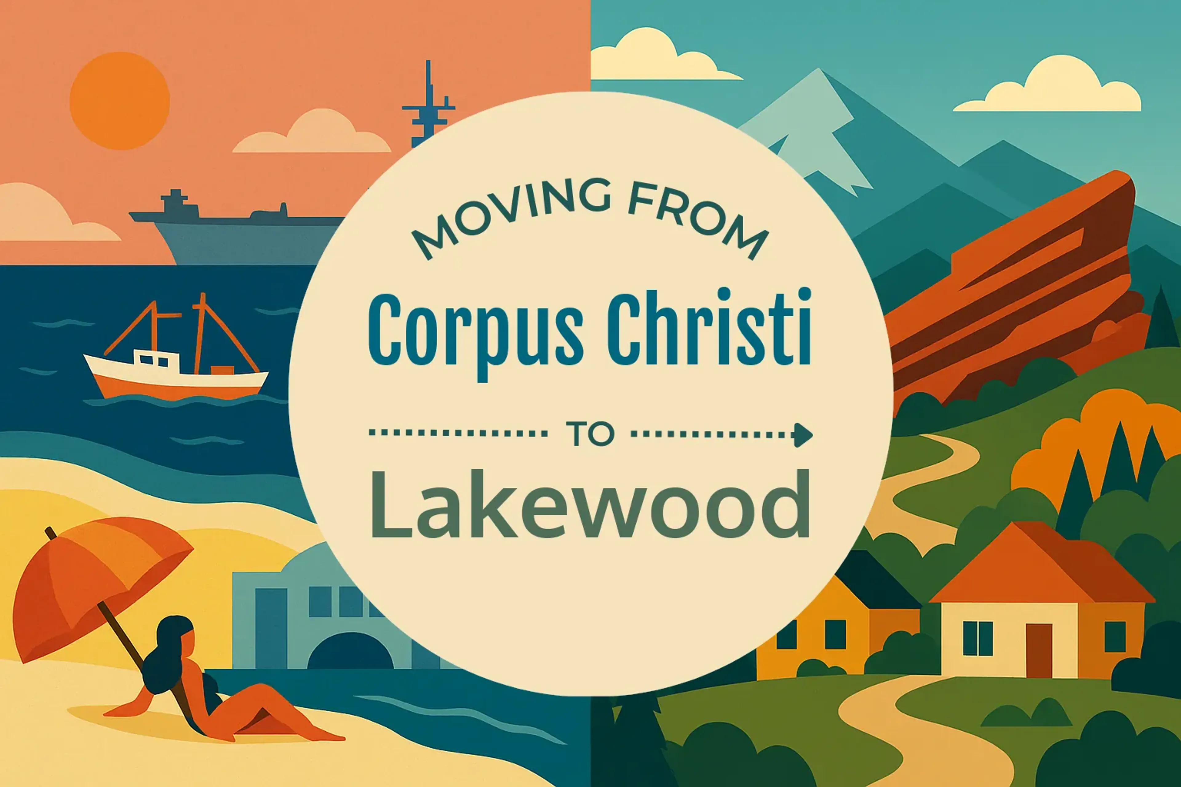 Side-by-side comparison of Corpus Christi to Lakewood moving companies