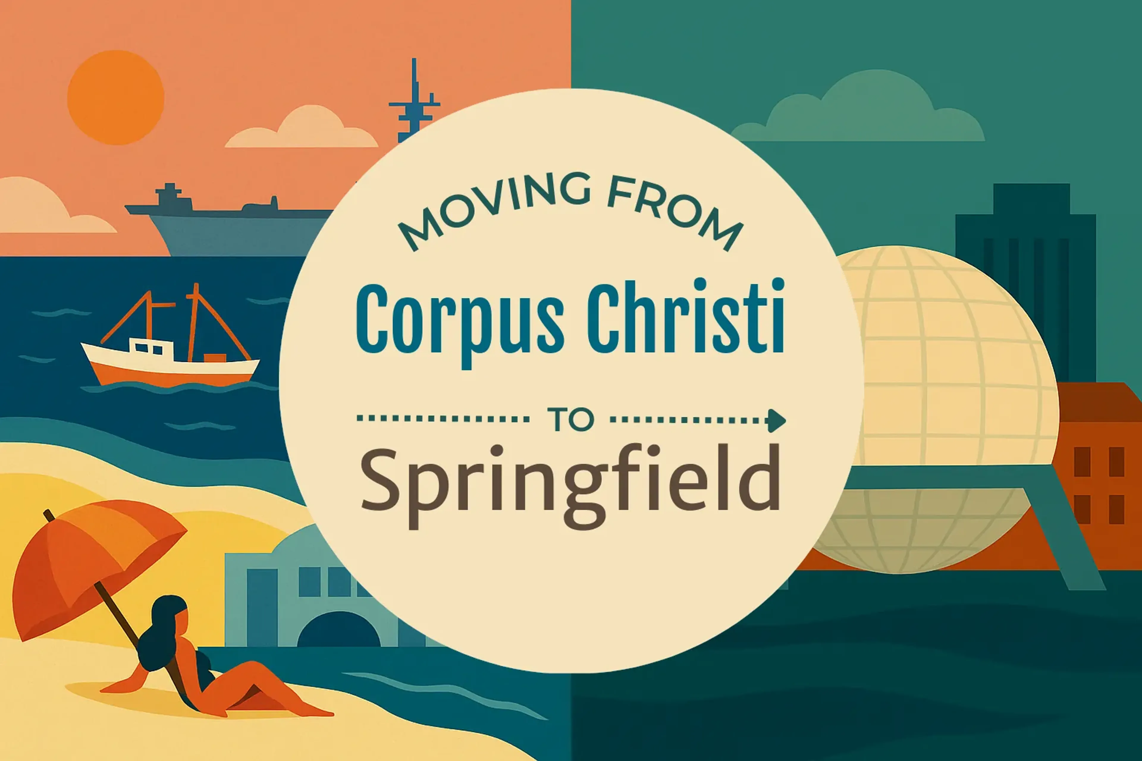 Side-by-side comparison of Corpus Christi to Springfield moving companies